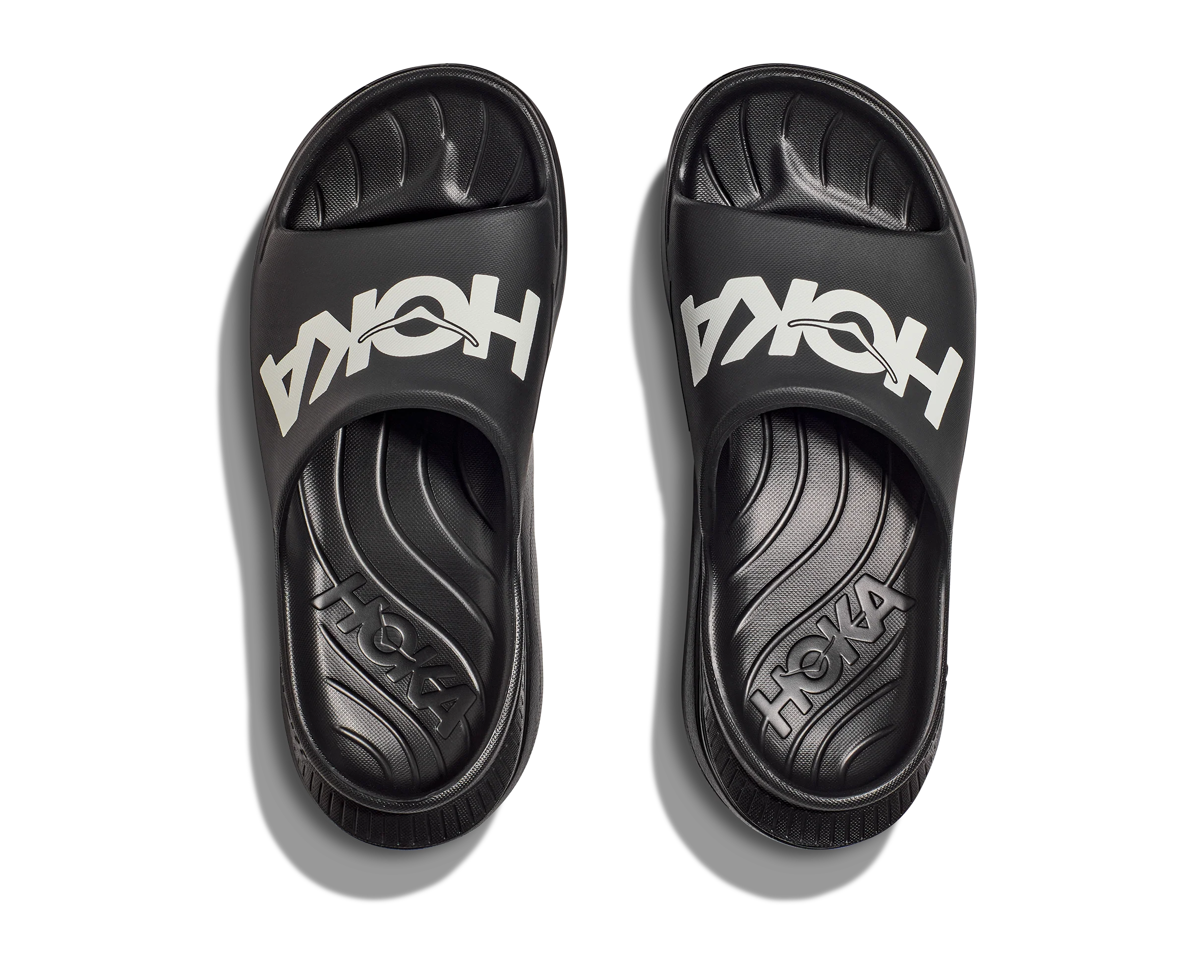 Hoka Unisex Ora Athletic Slide - Black/White - Image 4