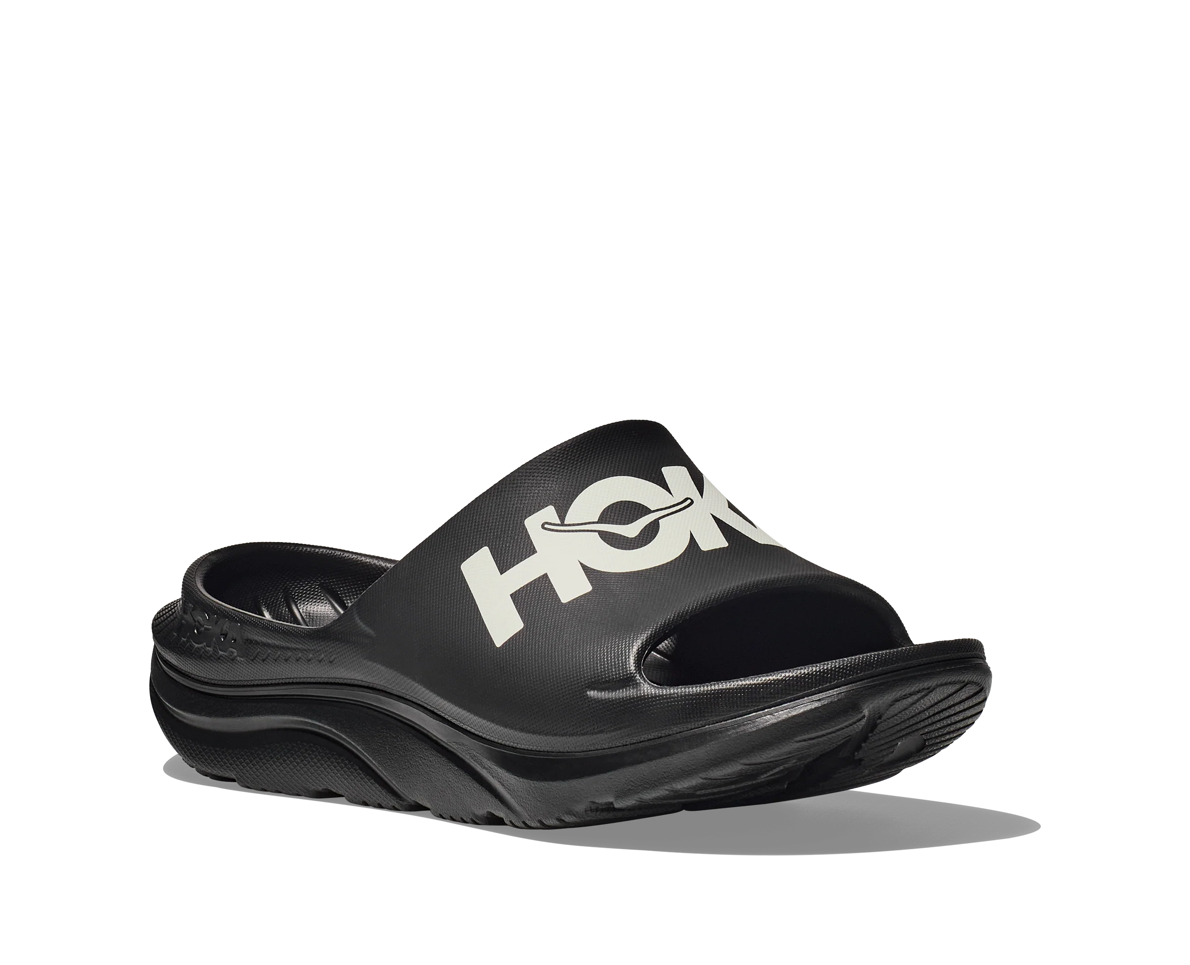 Hoka Unisex Ora Athletic Slide - Black/White - Image 7