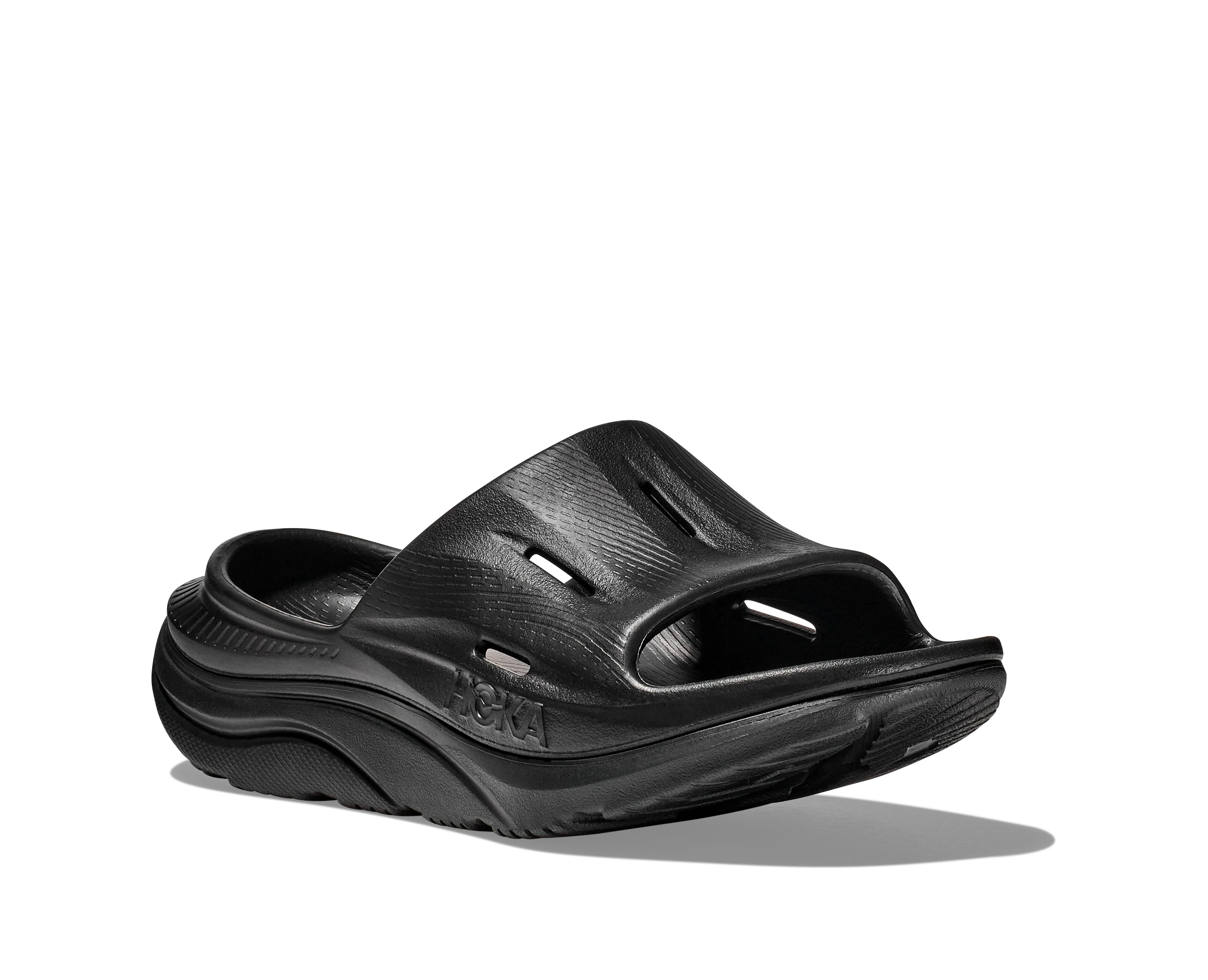 Hoka Unisex Ora Recovery Slide 3 - Black/Black - Image 4