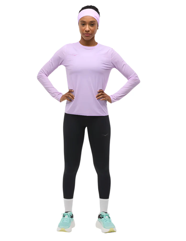 Hoka Womens Airolite Run Long Sleeve - Aster Flower - Image 3