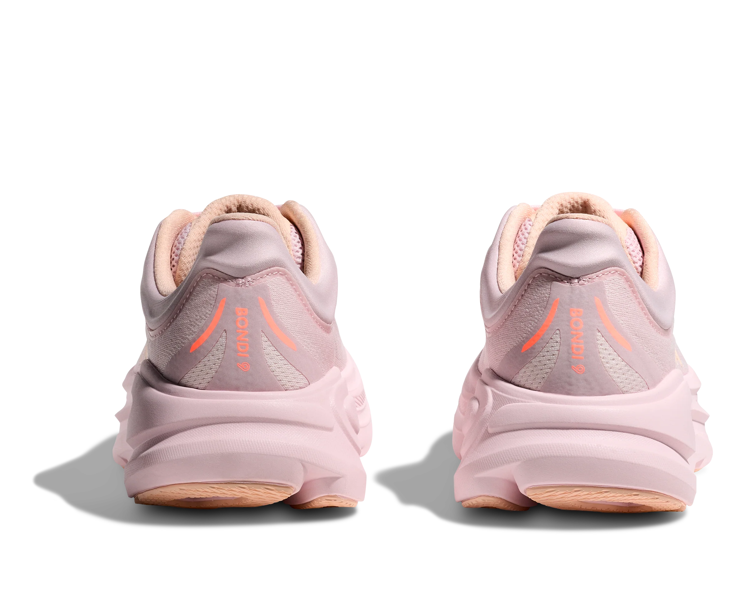 Hoka Womens Bondi 9 - Lilac Cream/Tangerine Glow - Neutral - SS26 - Image 4