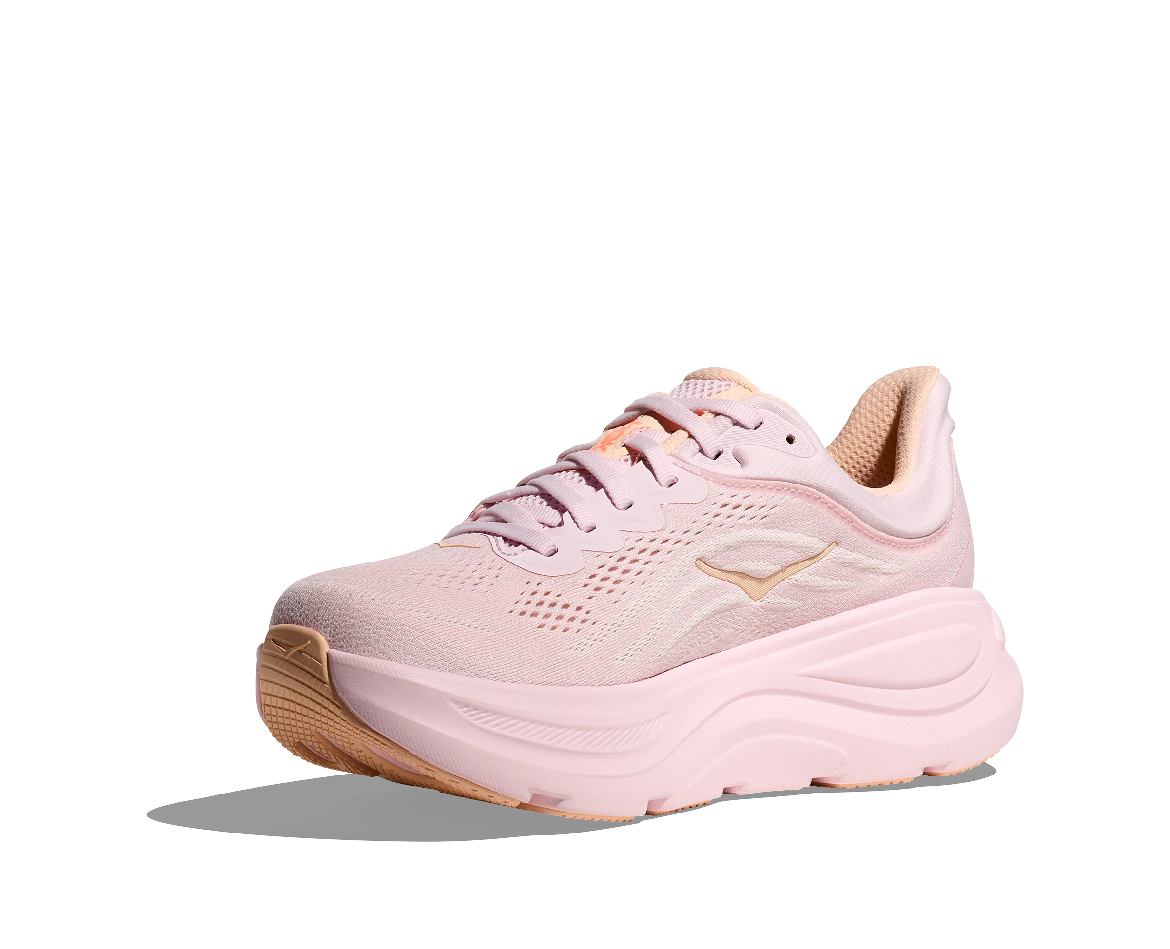 Hoka Womens Bondi 9 - Lilac Cream/Tangerine Glow - Neutral - SS26 - Image 5