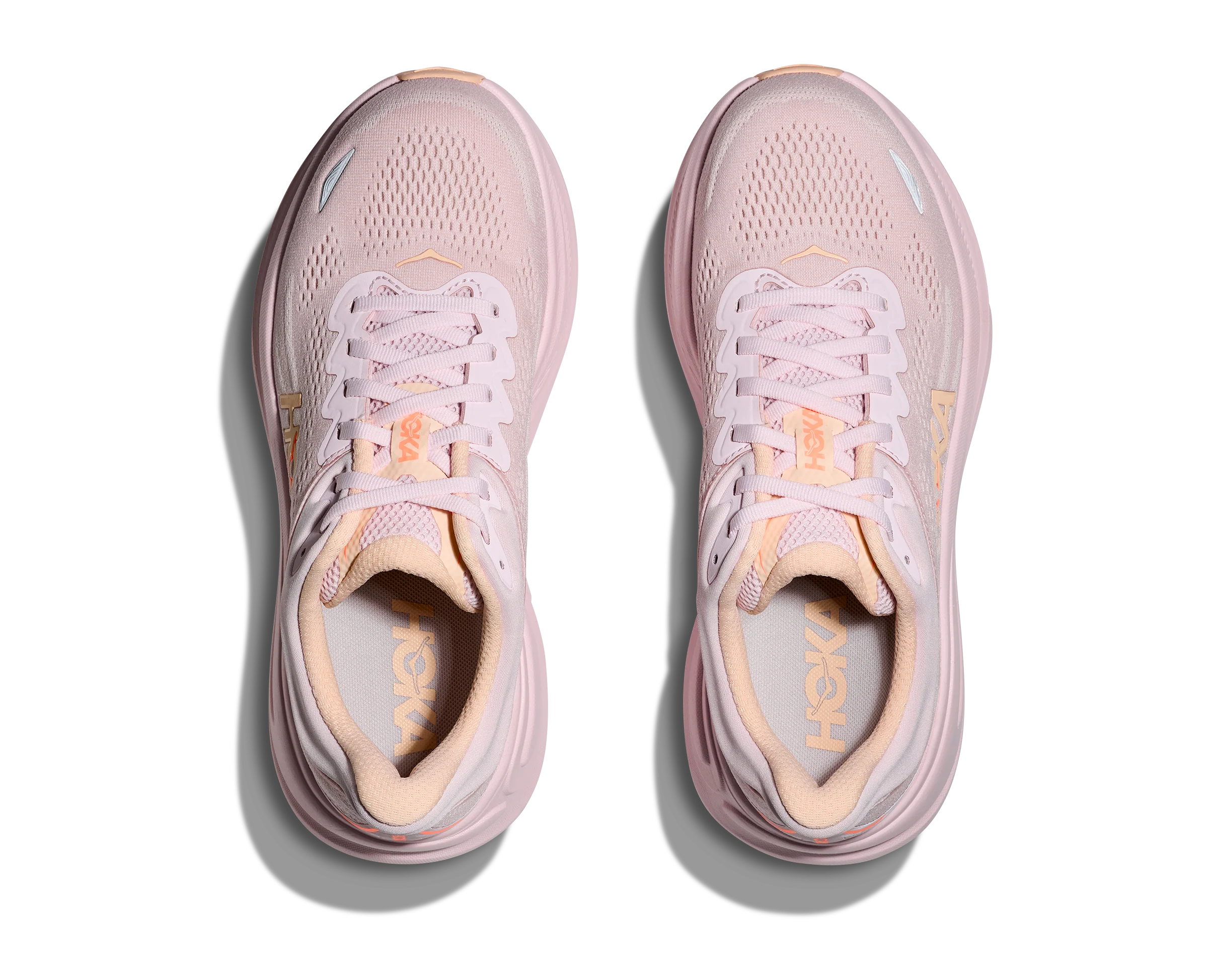 Hoka Womens Bondi 9 - Lilac Cream/Tangerine Glow - Neutral - SS26 - Image 8