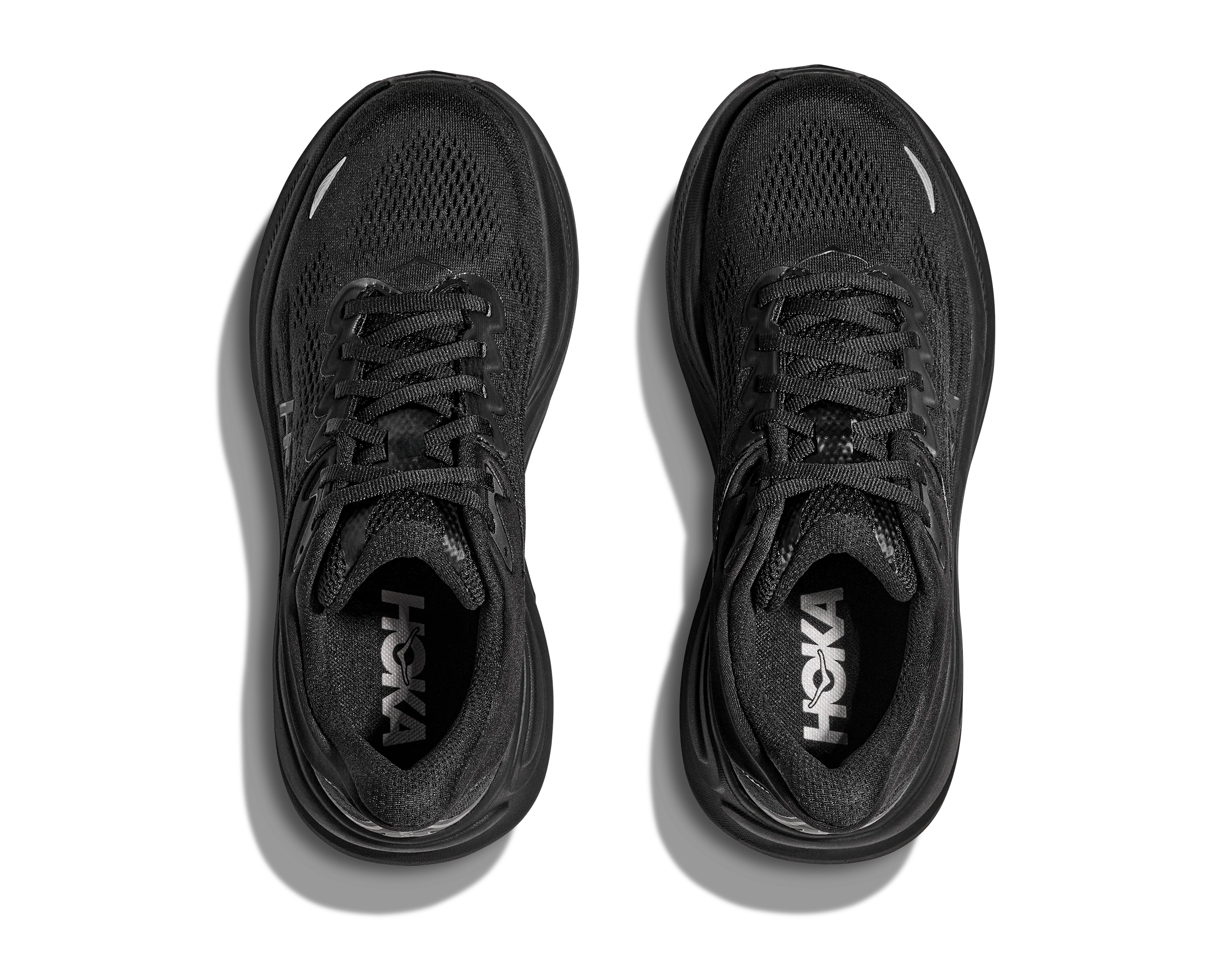 Hoka Womens Bondi 9 Wide - D Width - Black/Black - Neutral - AW25 - Image 3