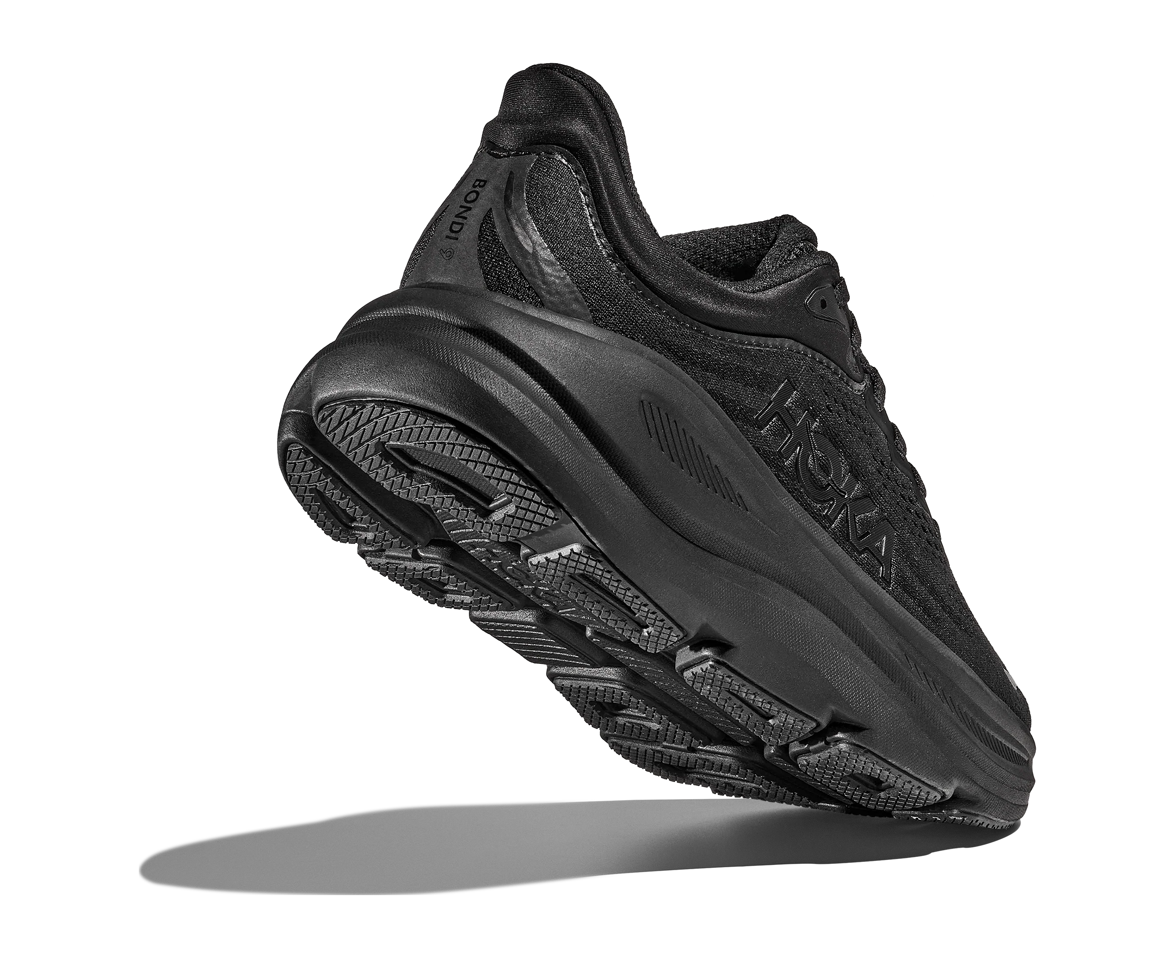 Hoka Womens Bondi 9 Wide - D Width - Black/Black - Neutral - AW25 - Image 5