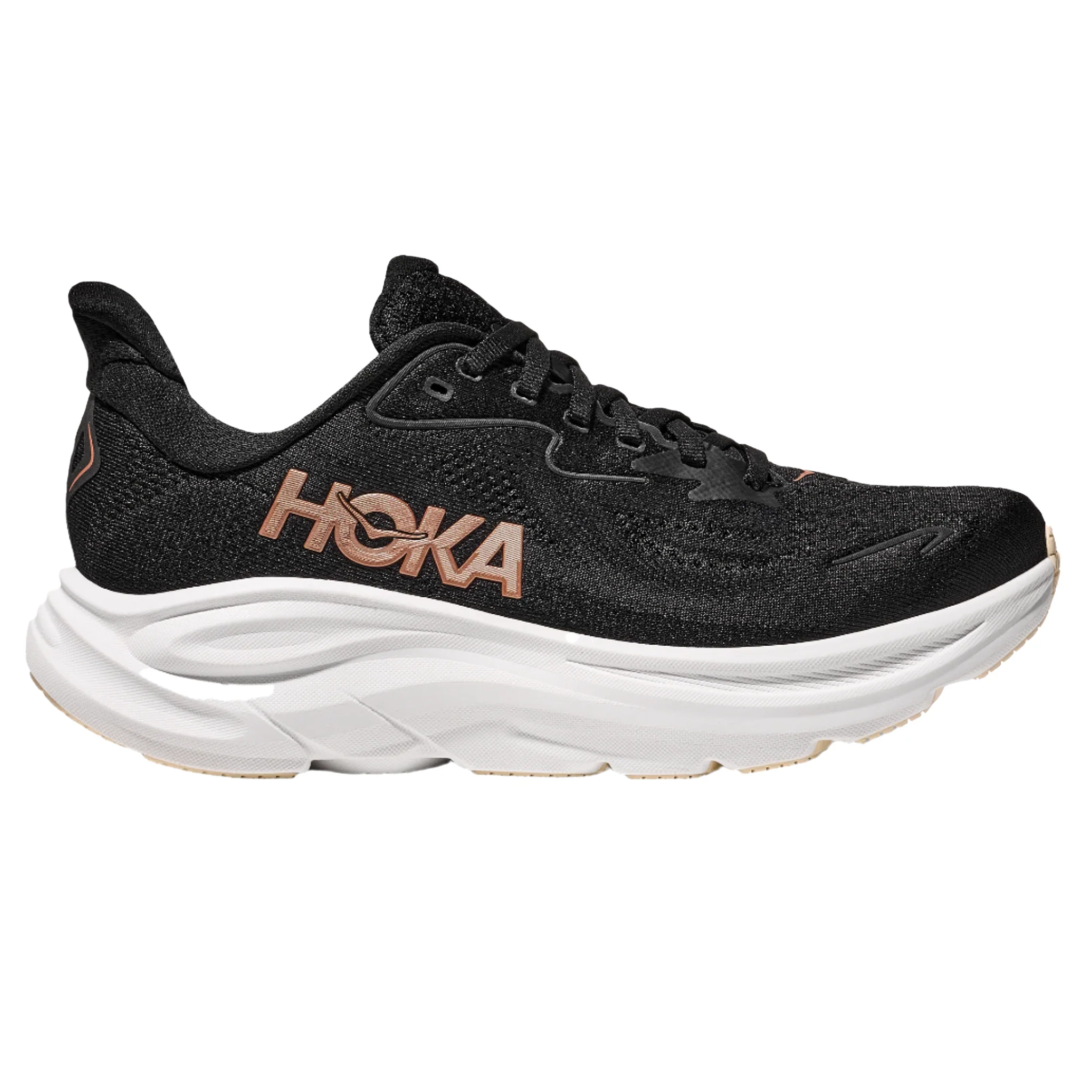 Hoka Womens Clifton 10 - Black/Rose Gold - Neutral - SS25