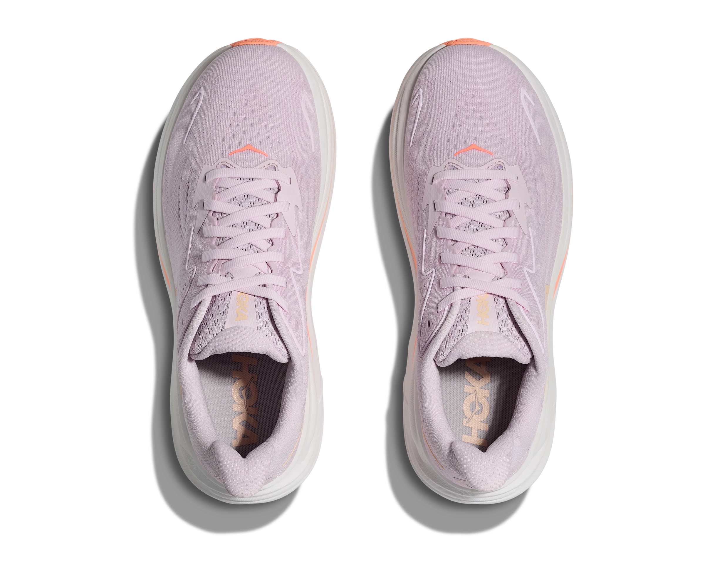 Hoka Womens Clifton 10 - Lilac Cream/Tangerine Glow - Neutral - SS26 - Image 3