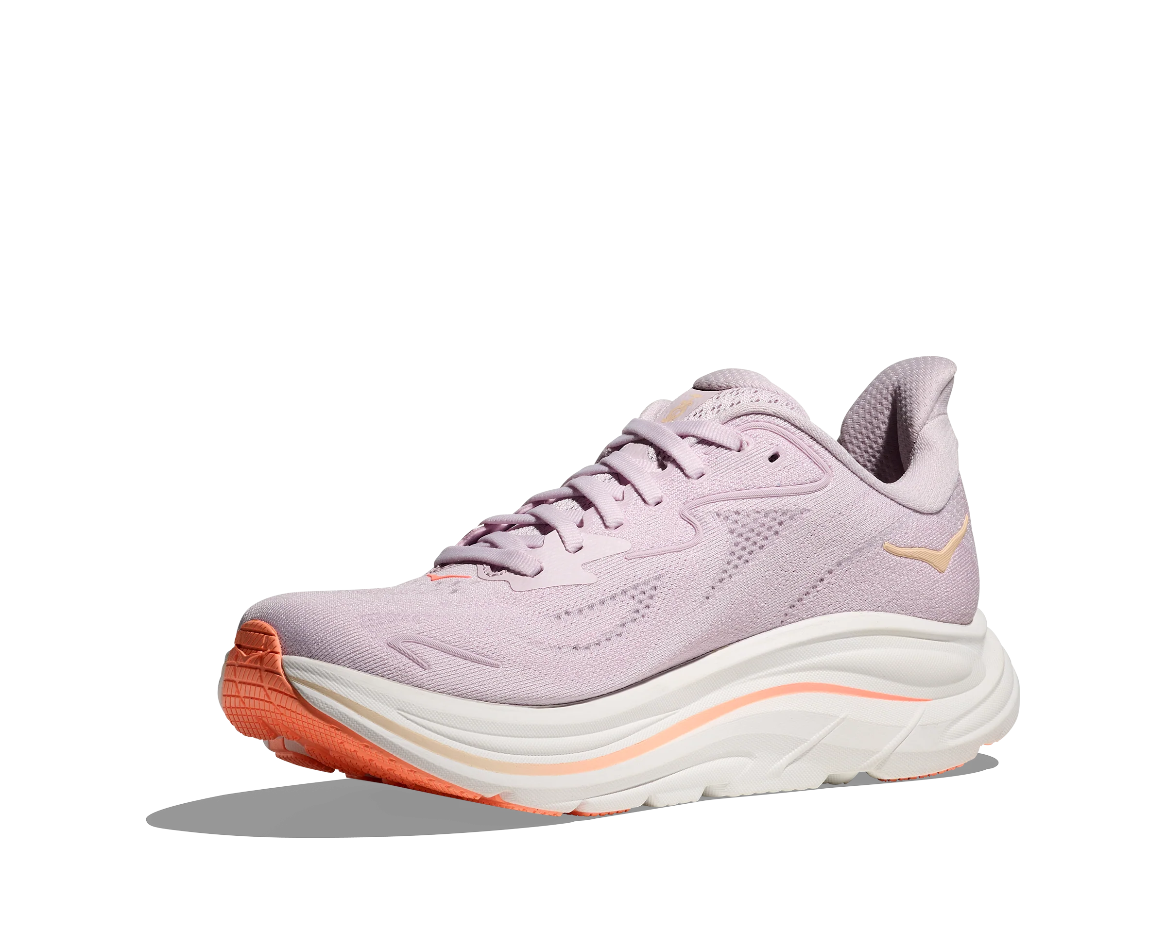 Hoka Womens Clifton 10 - Lilac Cream/Tangerine Glow - Neutral - SS26 - Image 4