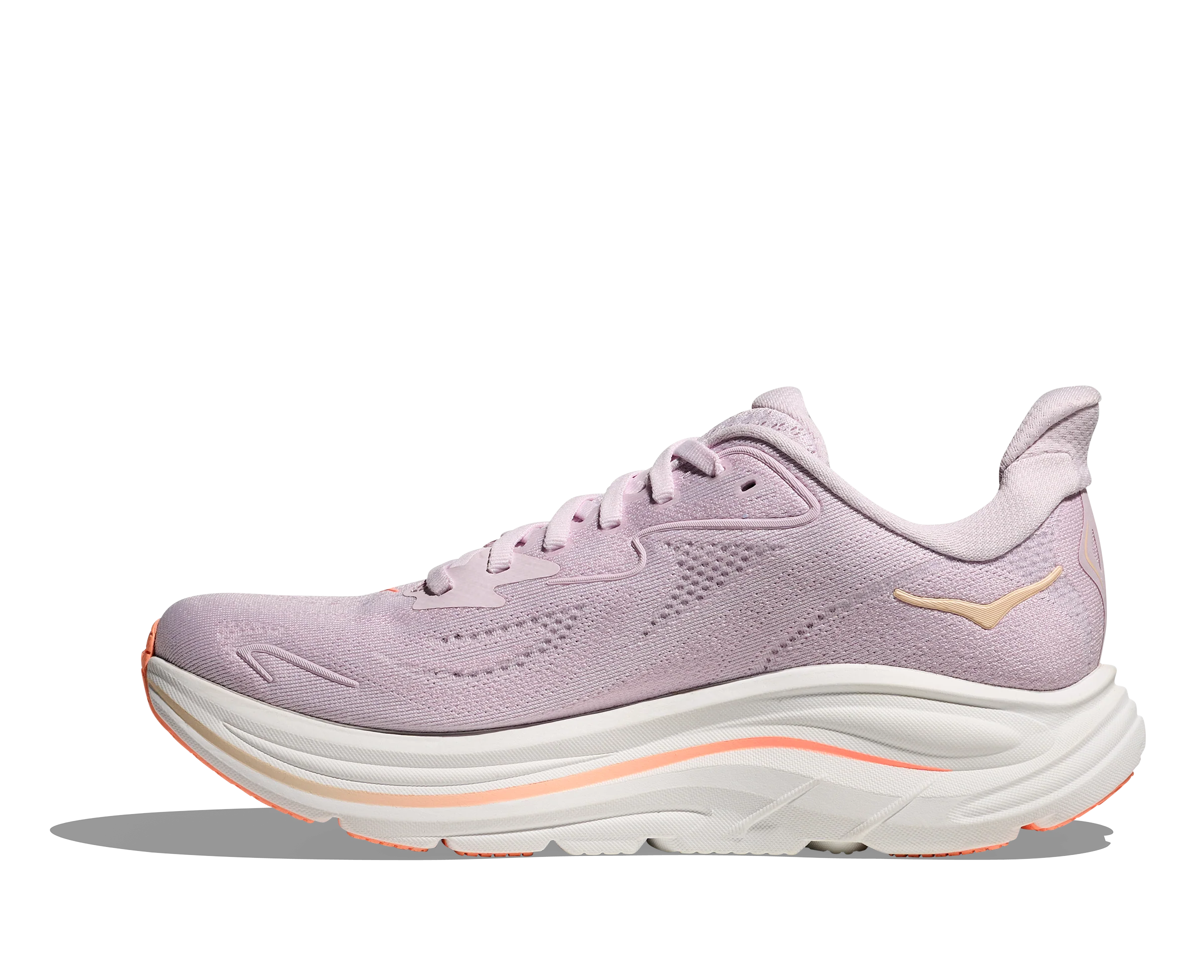 Hoka Womens Clifton 10 - Lilac Cream/Tangerine Glow - Neutral - SS26 - Image 7
