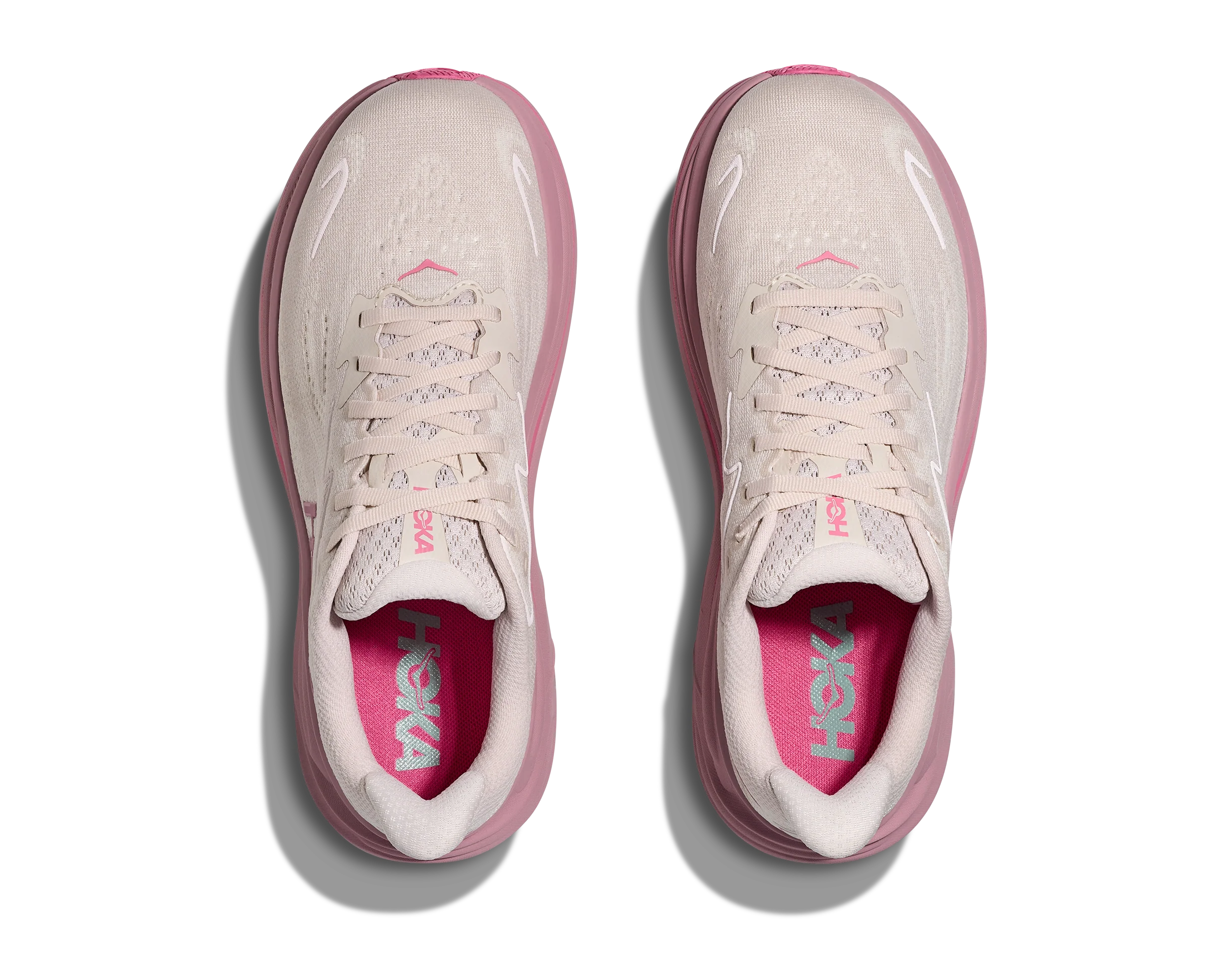 Hoka Womens Clifton 10 - Rose Cream/Dried Rose - Neutral - AW25 - Image 4
