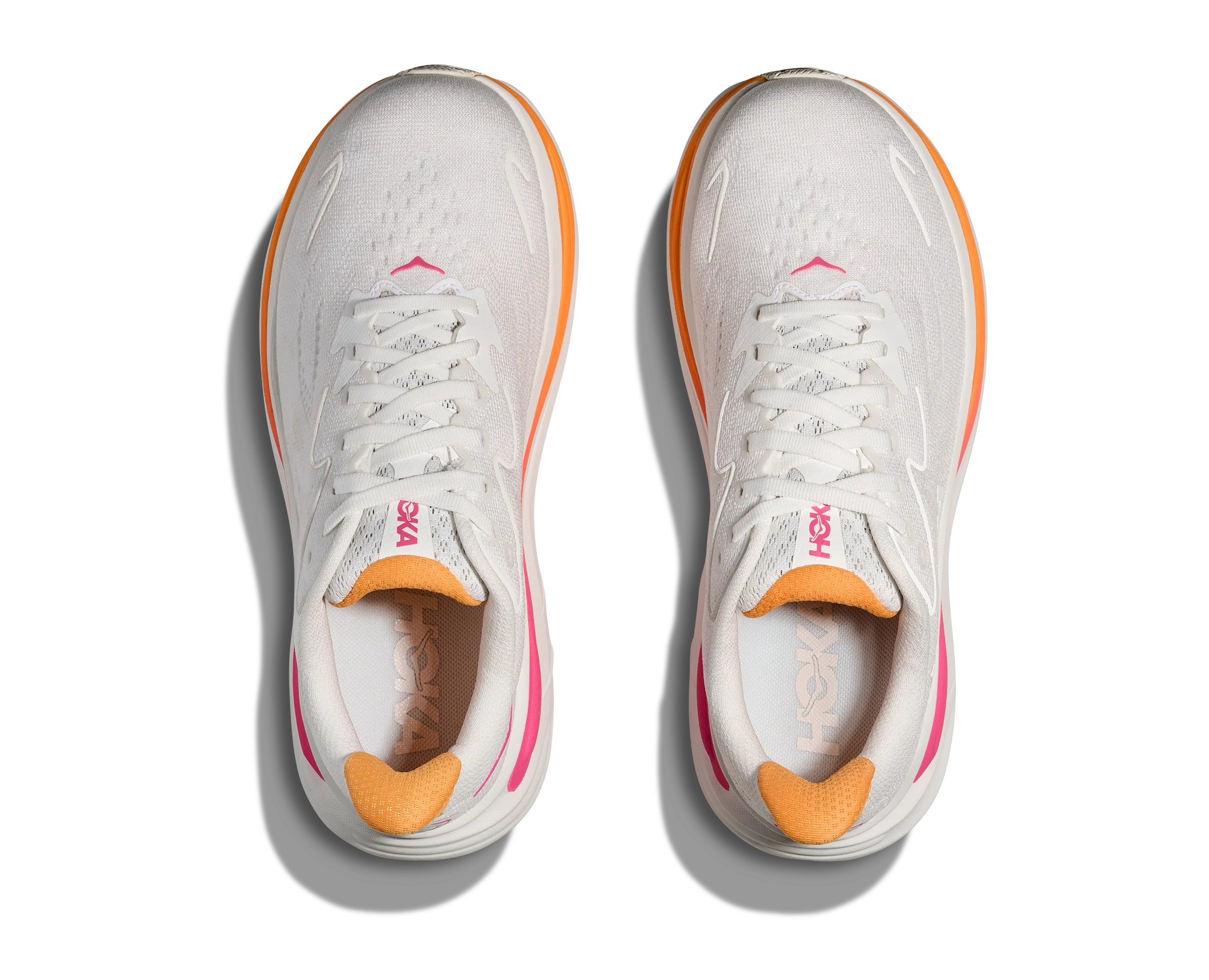 Hoka Womens Clifton 10 - White/Electric Rose - Neutral - SS25 - Image 3