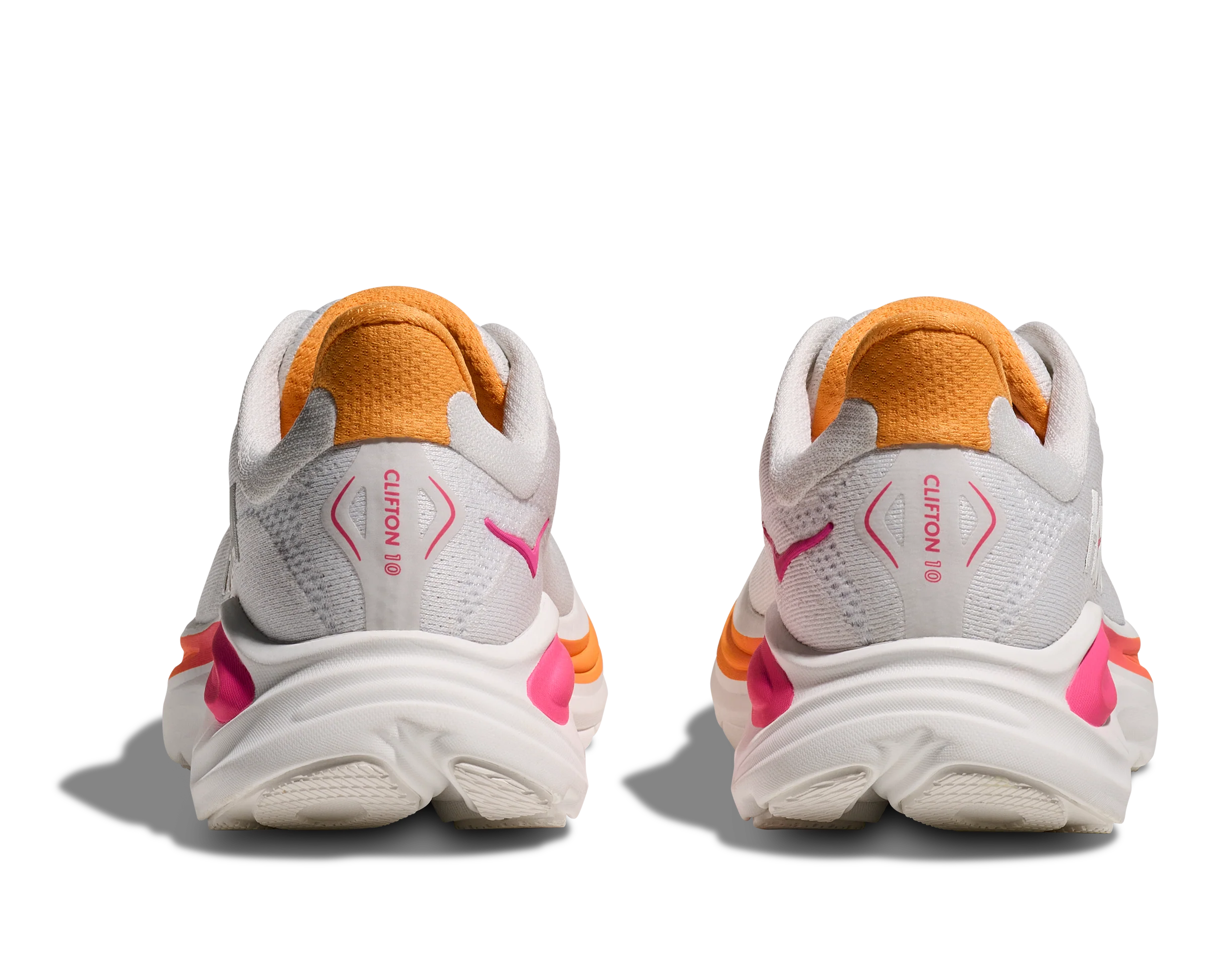 Hoka Womens Clifton 10 - White/Electric Rose - Neutral - SS25 - Image 6