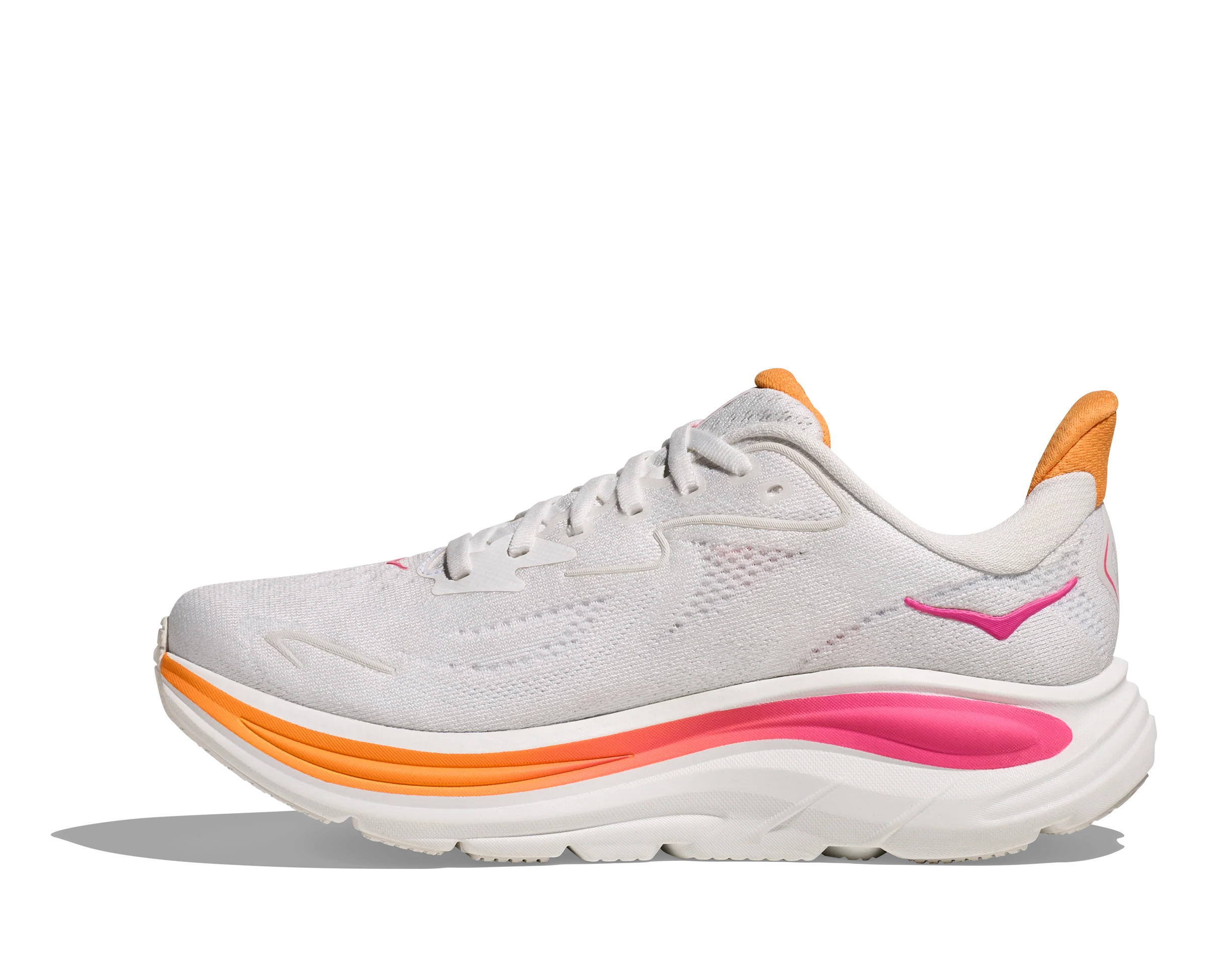 Hoka Womens Clifton 10 - White/Electric Rose - Neutral - SS25 - Image 8