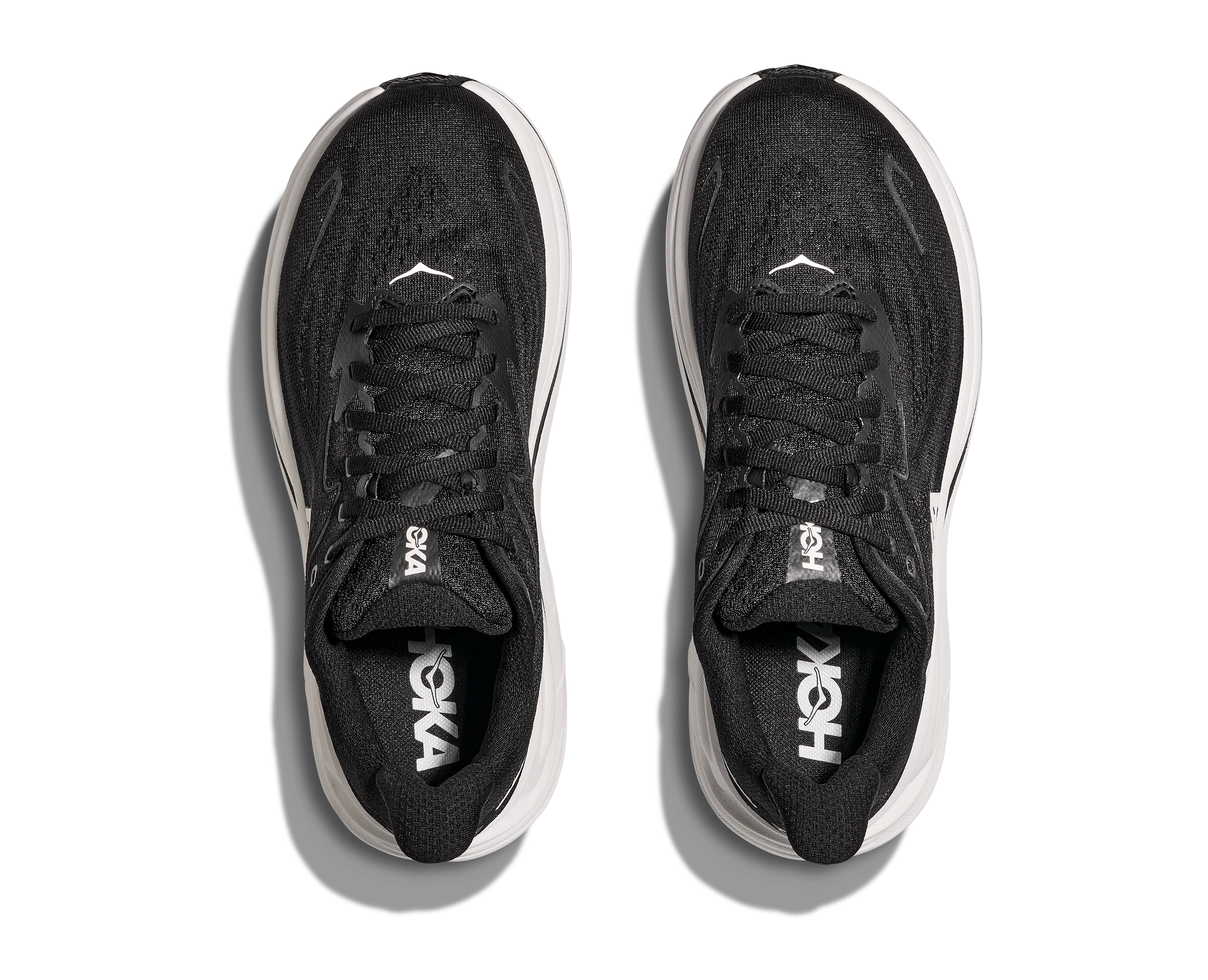 Hoka Womens Clifton 10 - Black/White - Neutral - SS25 - Image 3