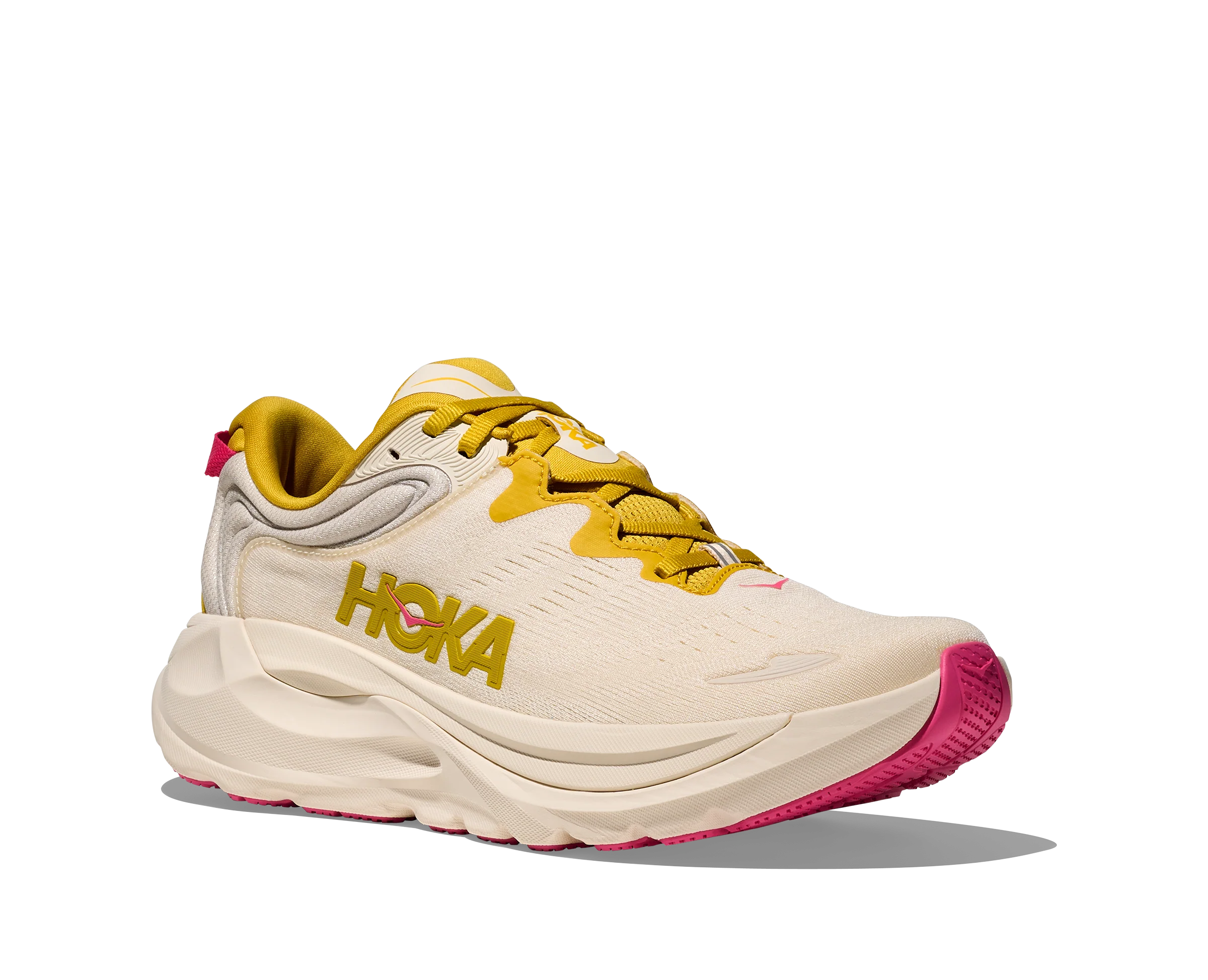 Hoka Womens Gaviota 6 - Birch/Yellow Gold - Stability - SS26 - Image 7