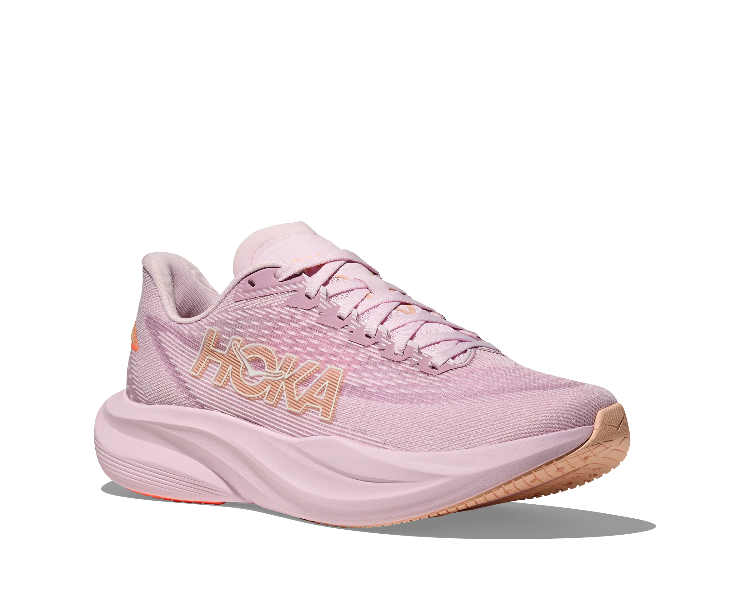 Hoka Womens Mach 7 - Lilac Cream/Tangerine Glow - Neutral - SS26 - Image 7