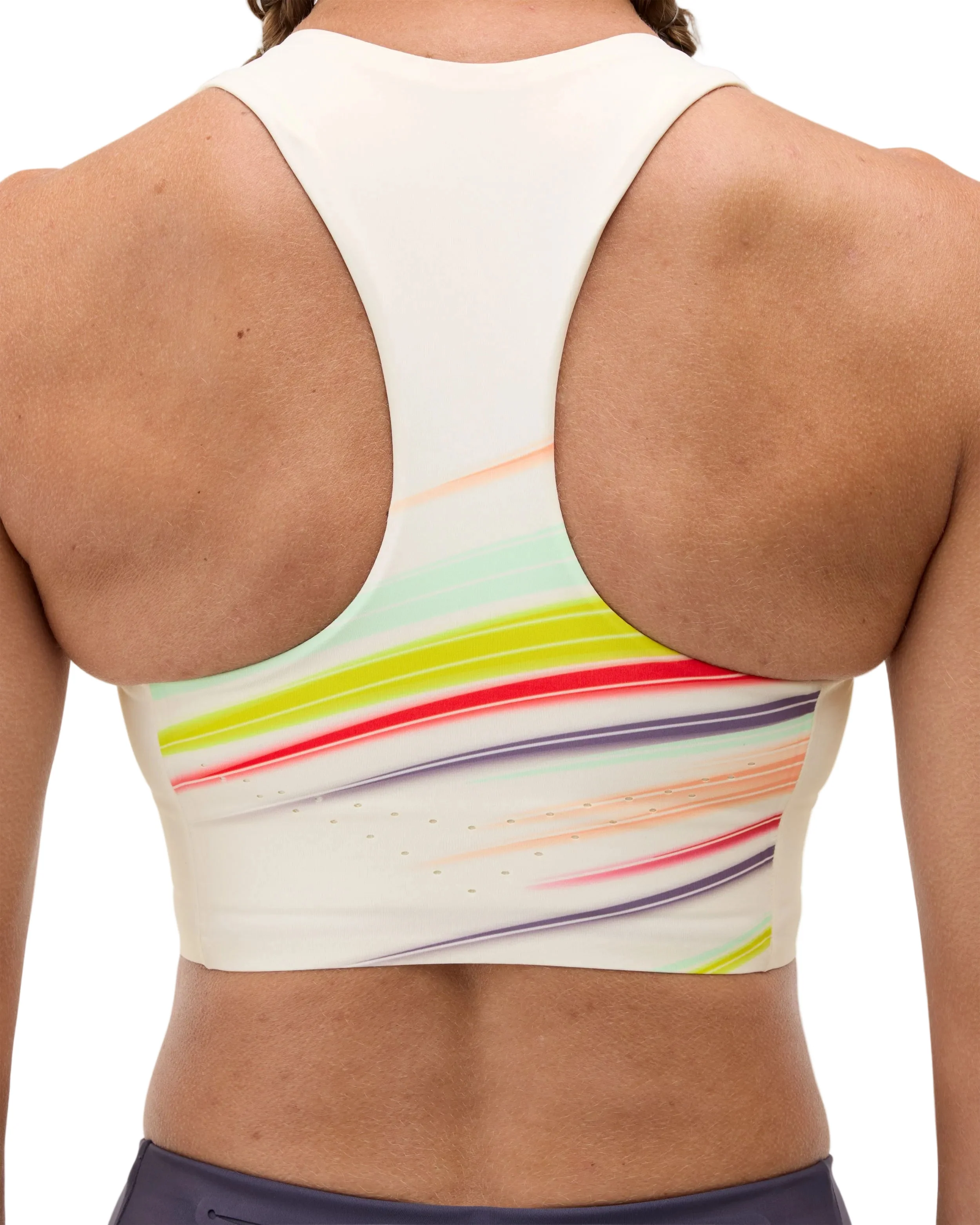 Hoka Womens Race Day Crop Bra - Alabaster Flare - SS26 - Image 4