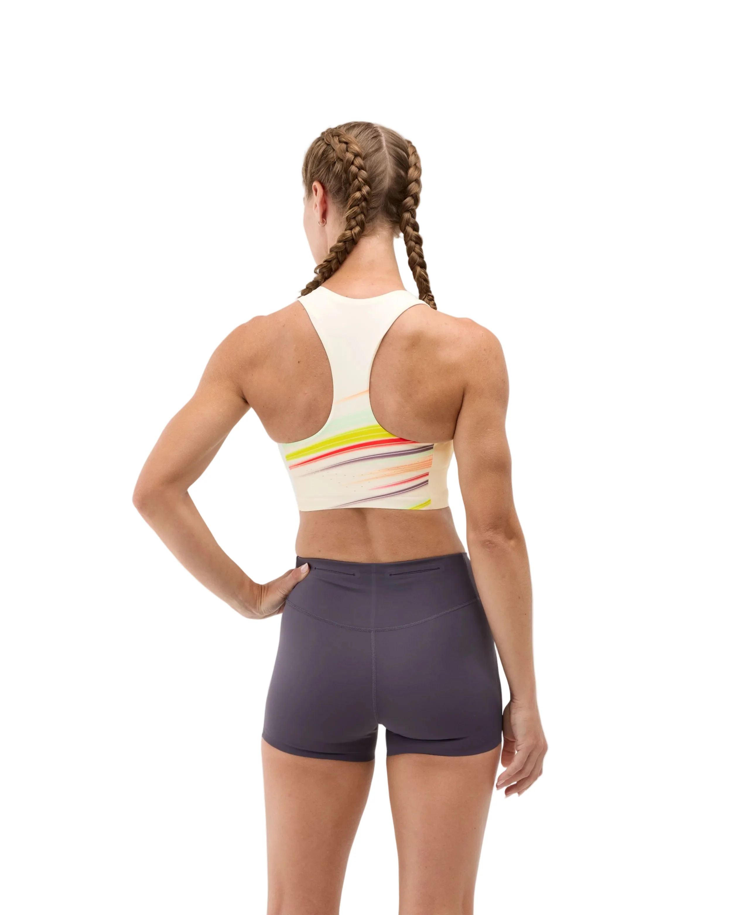 Hoka Womens Race Day Crop Bra - Alabaster Flare - SS26 - Image 6