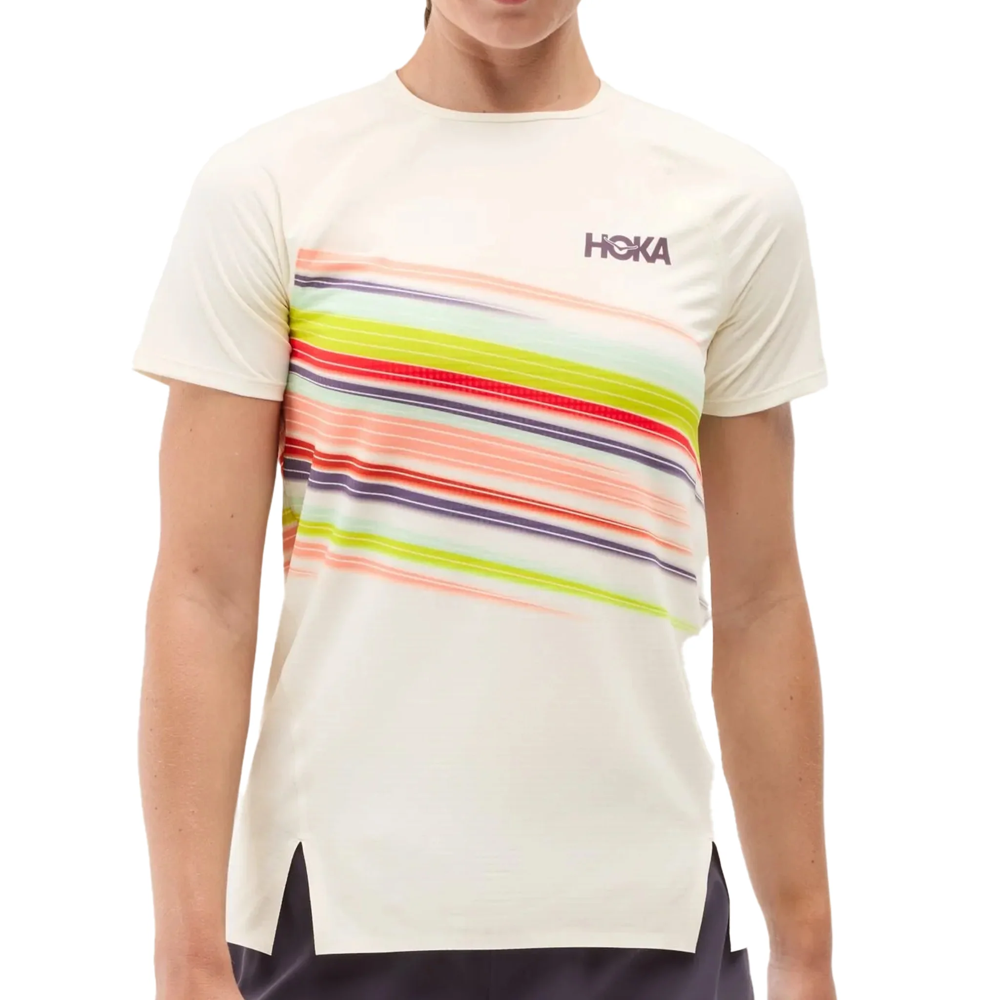 Hoka Womens Race Day Short Sleeve - Alabaster Flare - SS26