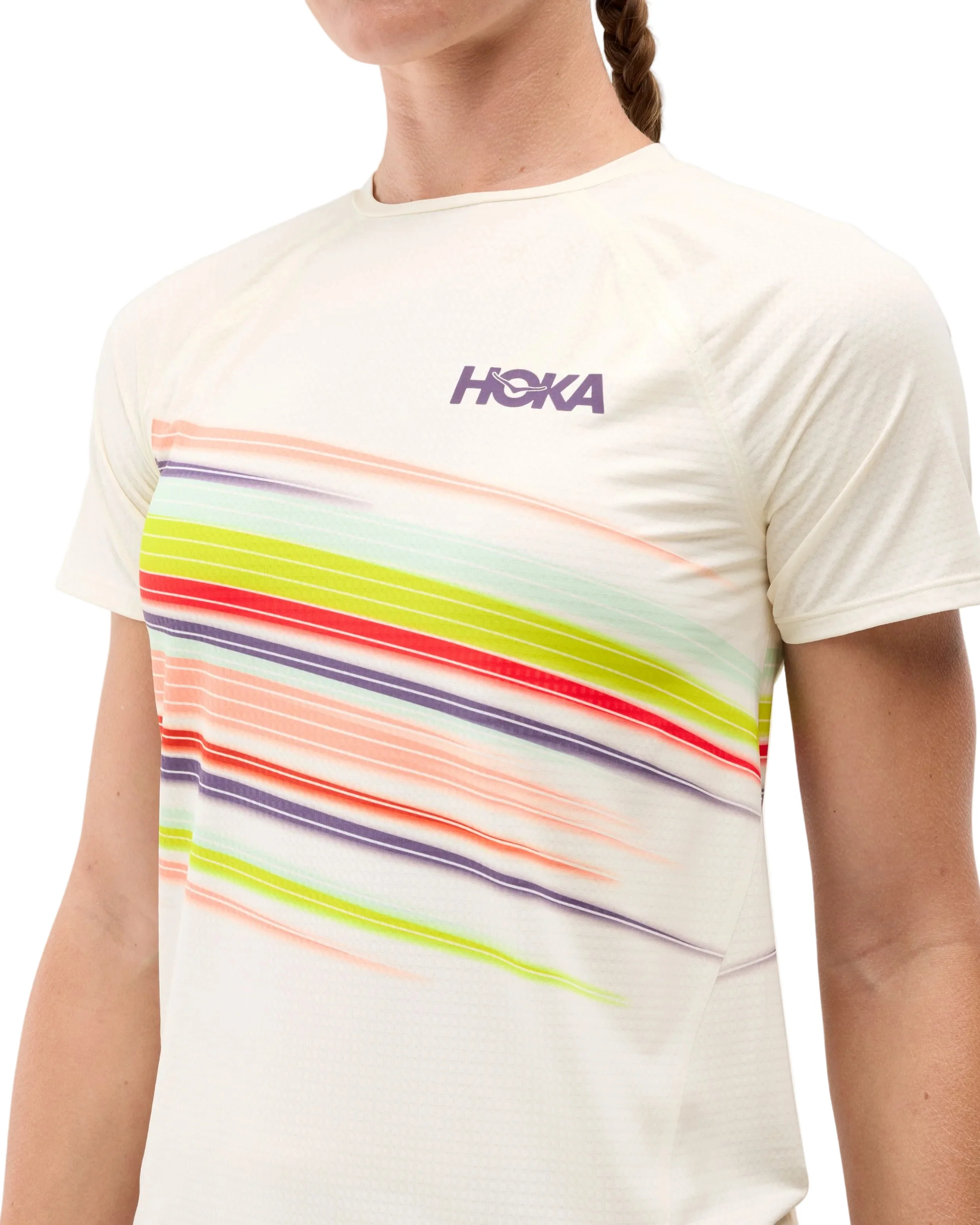 Hoka Womens Race Day Short Sleeve - Alabaster Flare - SS26 - Image 3