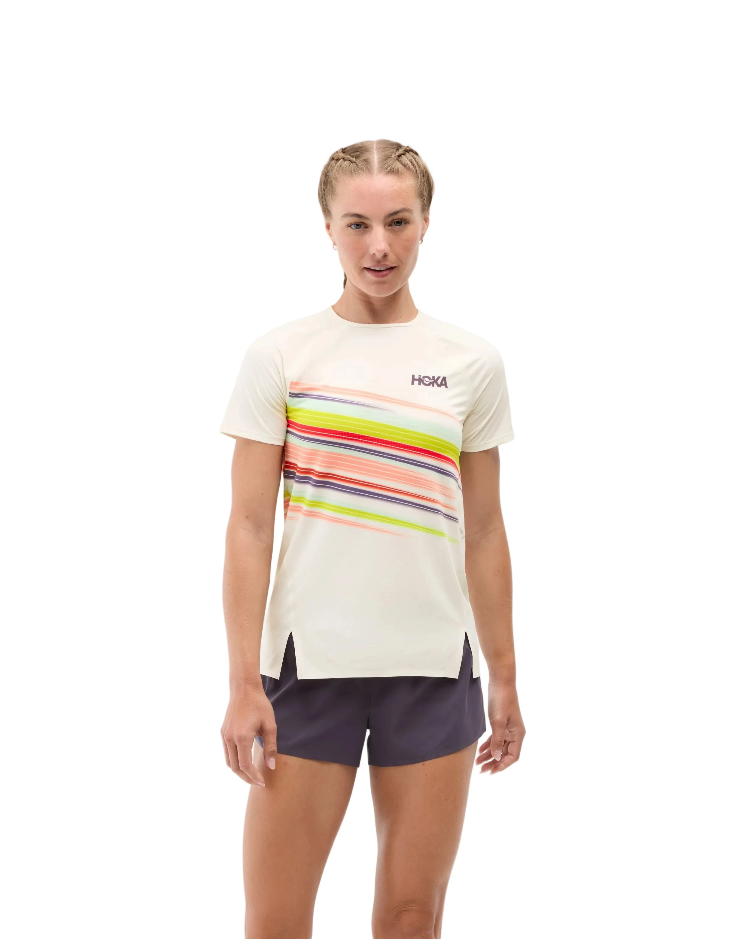 Hoka Womens Race Day Short Sleeve - Alabaster Flare - SS26 - Image 5