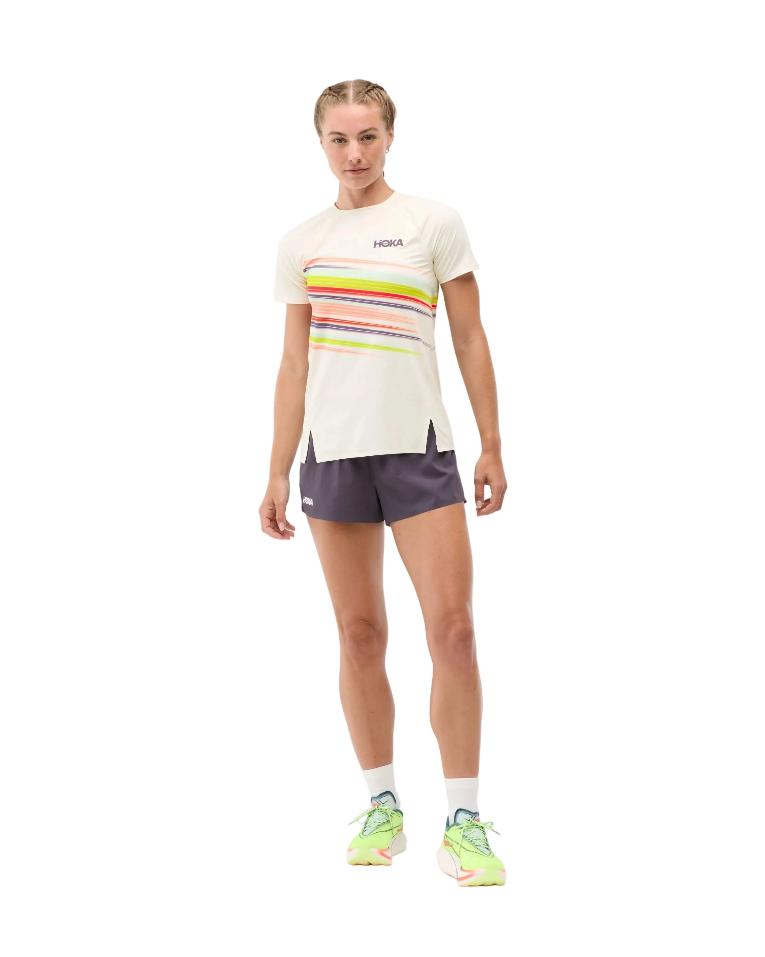 Hoka Womens Race Day Short Sleeve - Alabaster Flare - SS26 - Image 7