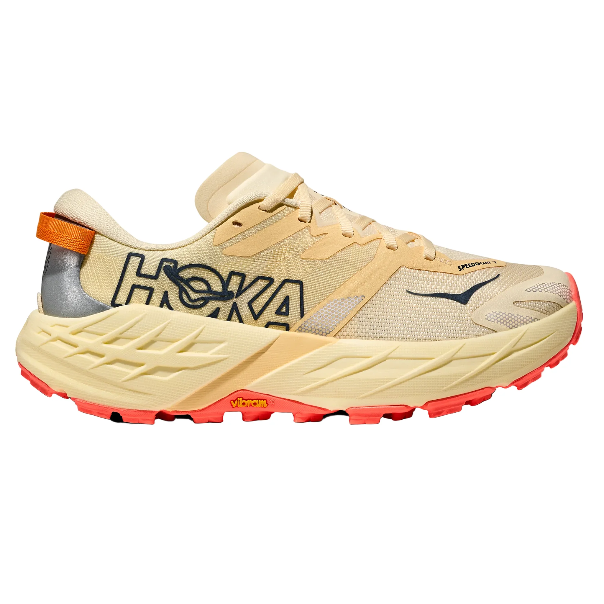 Hoka Womens Speedgoat 7 - Vintage Yellow/Neon Flame - Trail - SS26