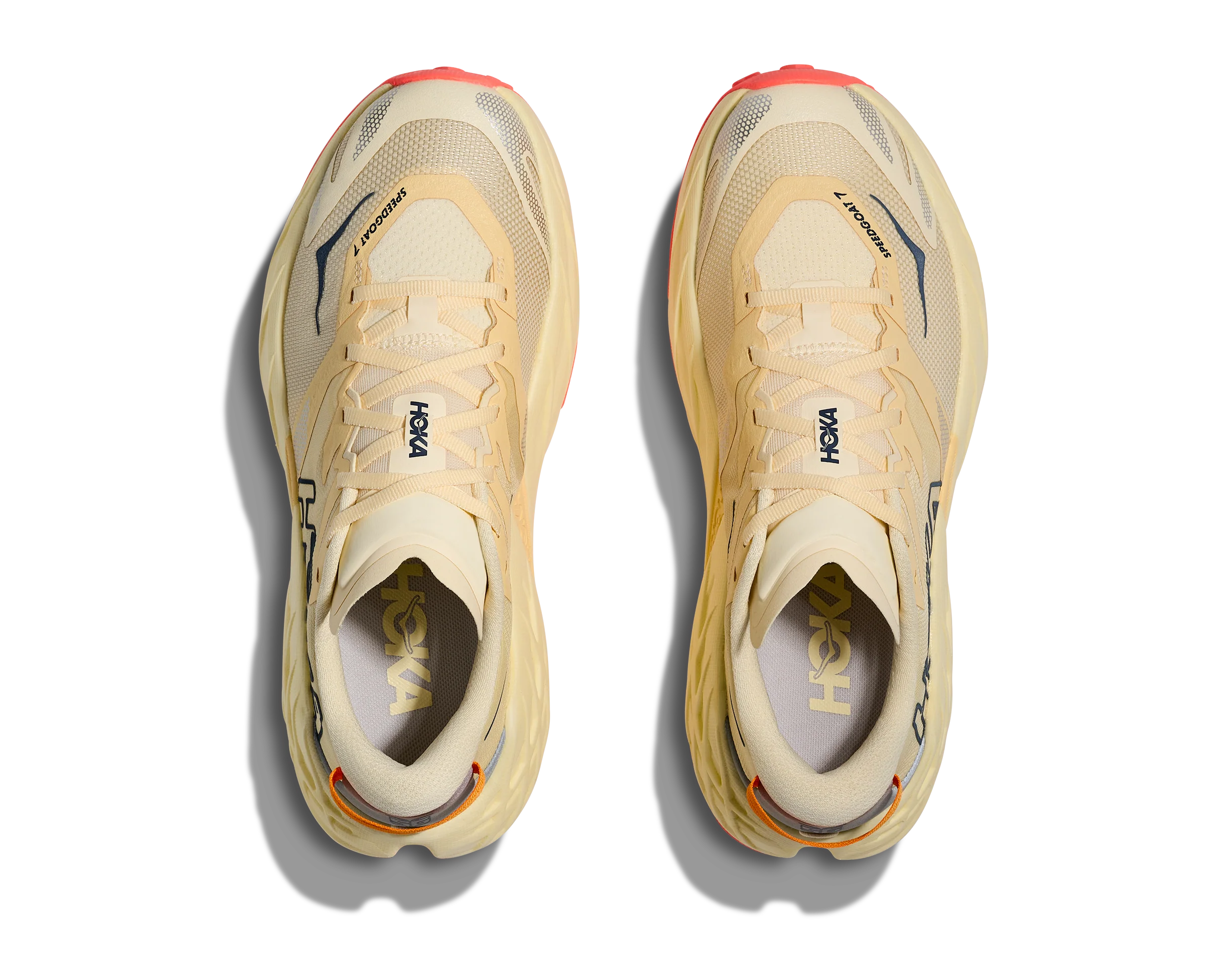 Hoka Womens Speedgoat 7 - Vintage Yellow/Neon Flame - Trail - SS26 - Image 3