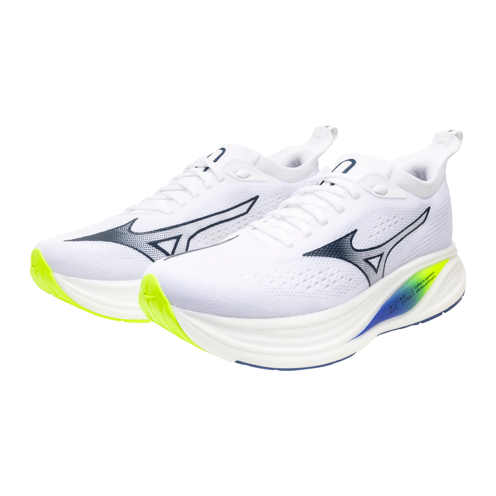 Mizuno Mens Neo Zen 2 - White/Estate Blue/Lightning Yellow - Neutral - SS26 - Image 4