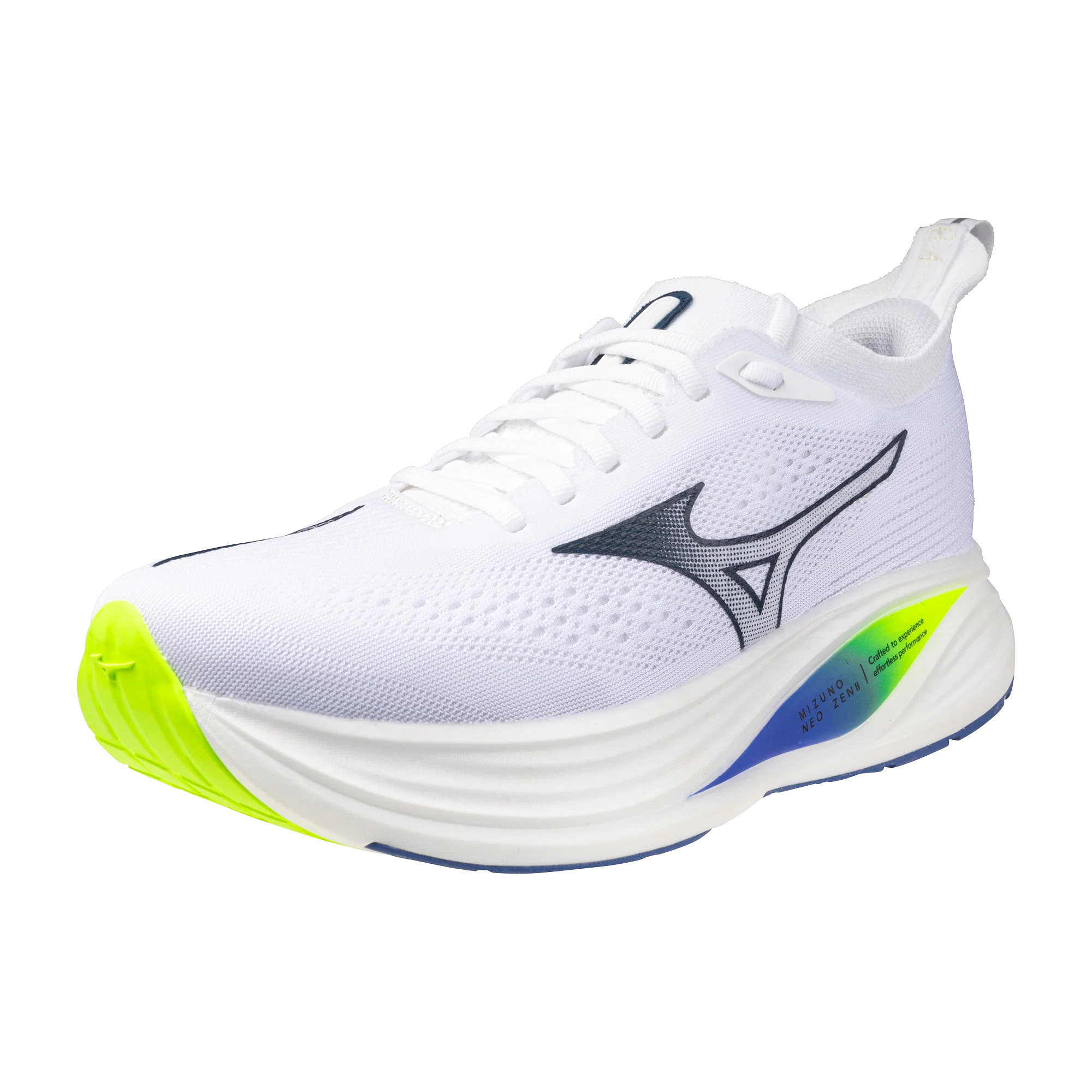 Mizuno Mens Neo Zen 2 - White/Estate Blue/Lightning Yellow - Neutral - SS26 - Image 6