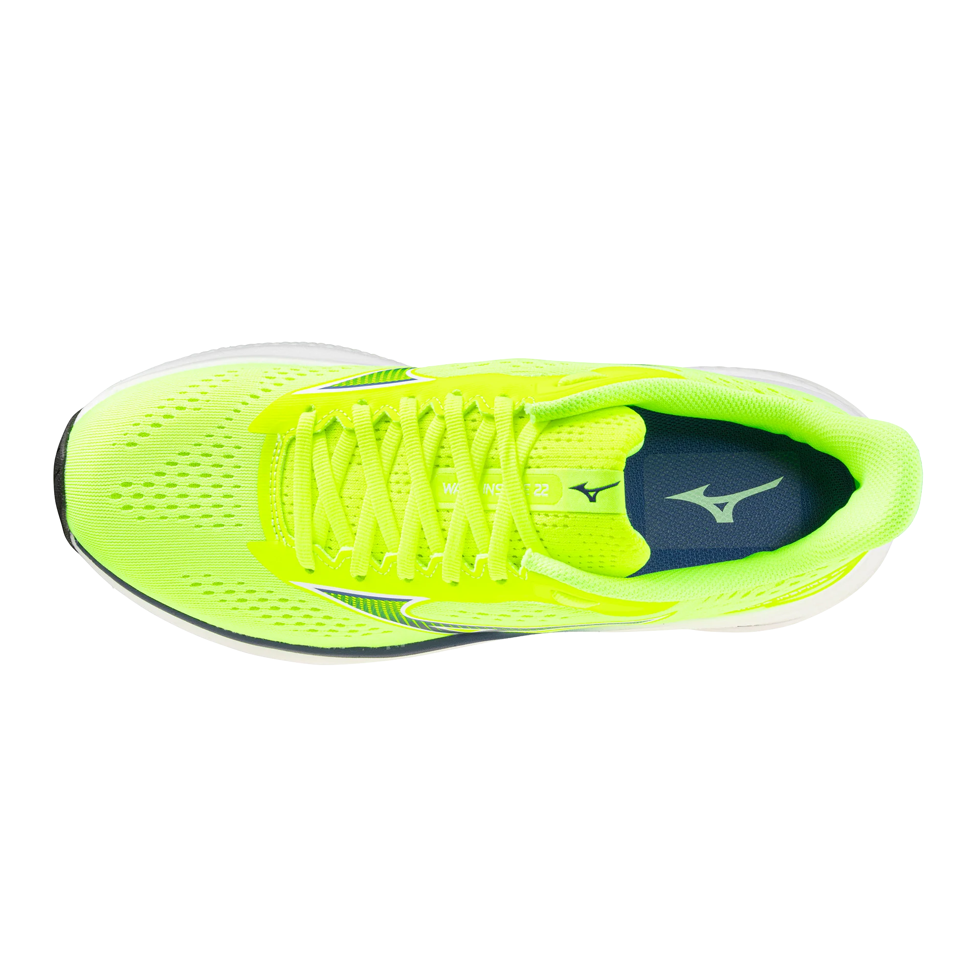 Mizuno Mens Wave Inspire 22 - Lightning Yellow/Dazzling Blue/Dazzling Blue - Stability - SS26 - Image 3