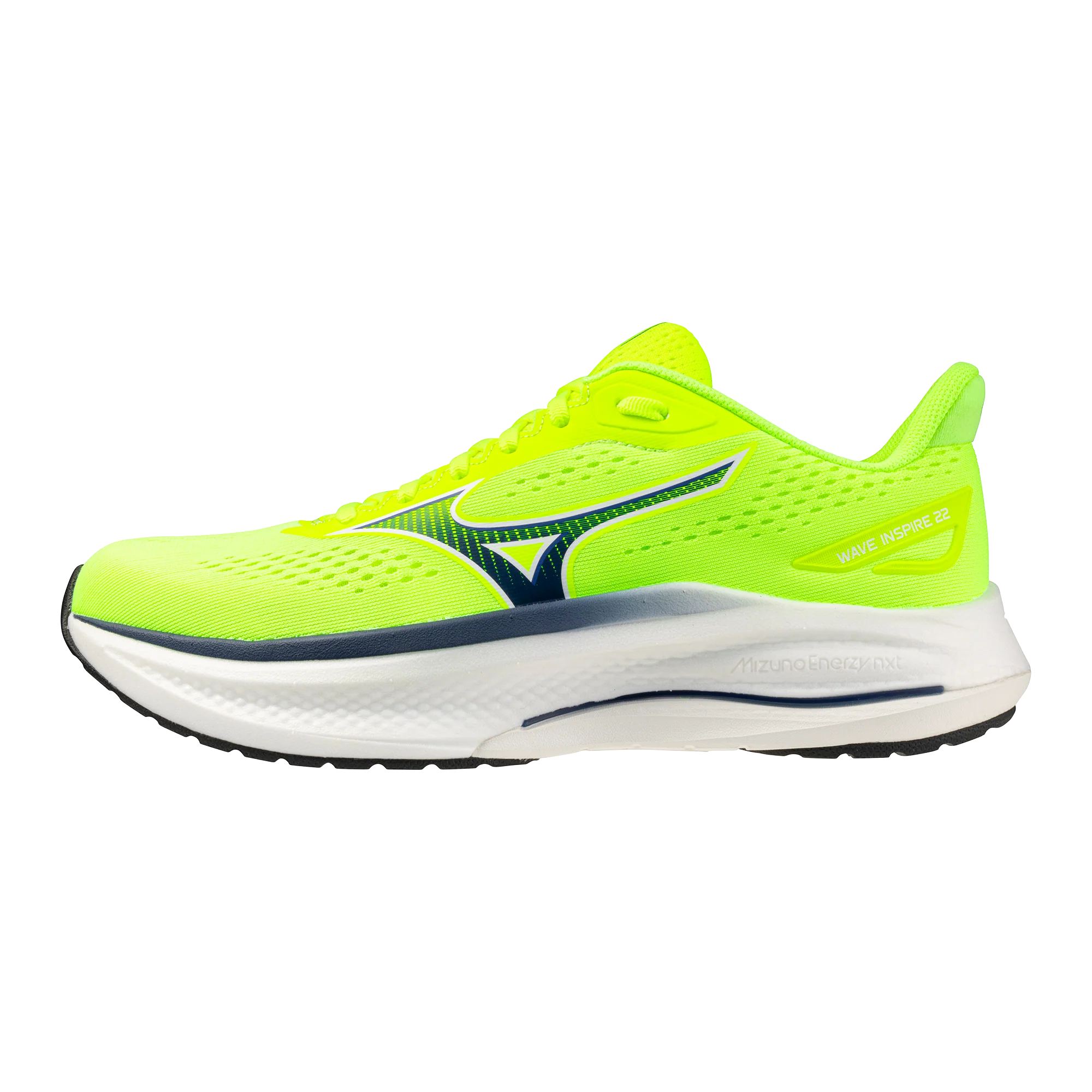 Mizuno Mens Wave Inspire 22 - Lightning Yellow/Dazzling Blue/Dazzling Blue - Stability - SS26 - Image 5