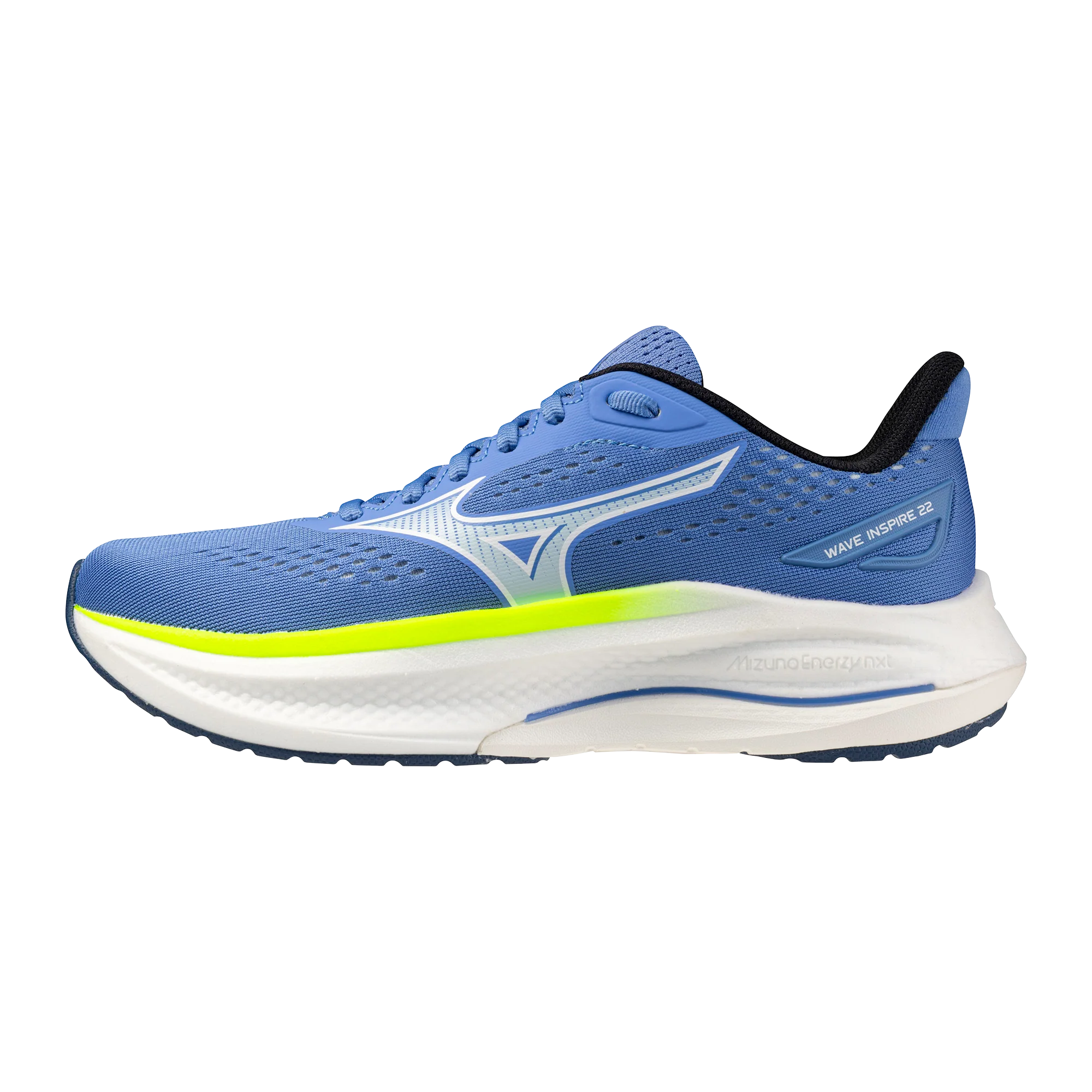 Mizuno Womens Wave Inspire 22 - Ultramarine/White/Lightning Yellow - Stability - SS26 - Image 6