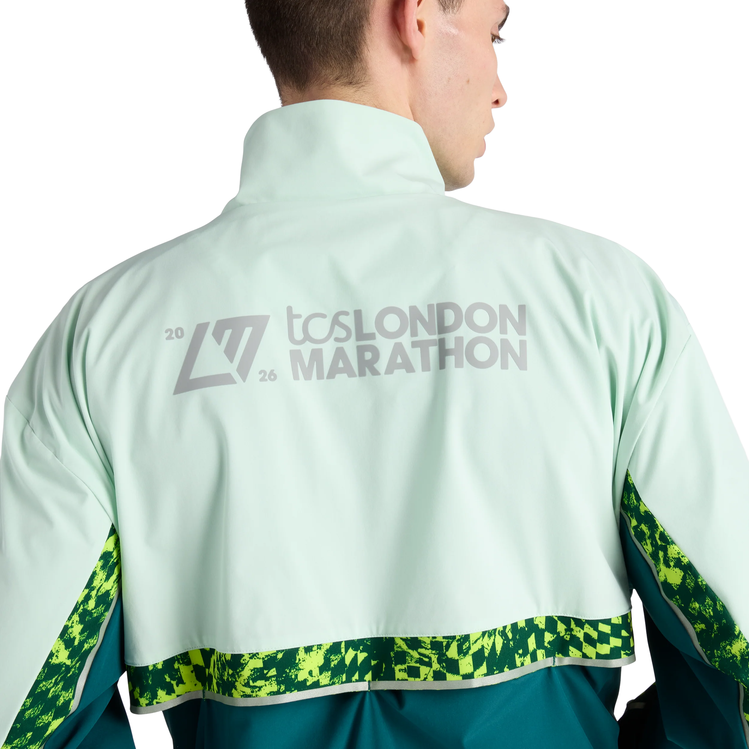 New Balance Mens London Edition Marathon Jacket - Medusa Green - SS26 - Image 4