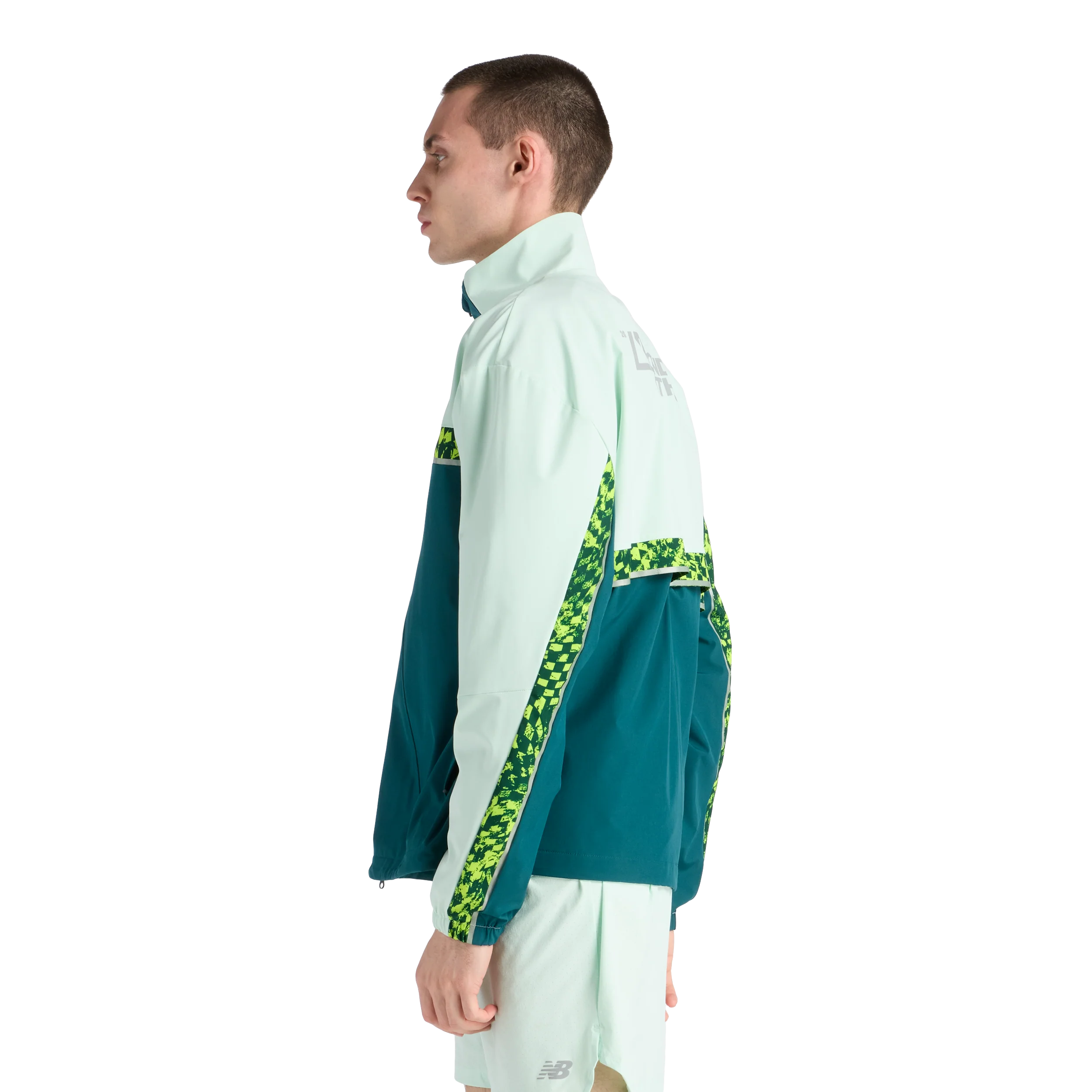 New Balance Mens London Edition Marathon Jacket - Medusa Green - SS26 - Image 6