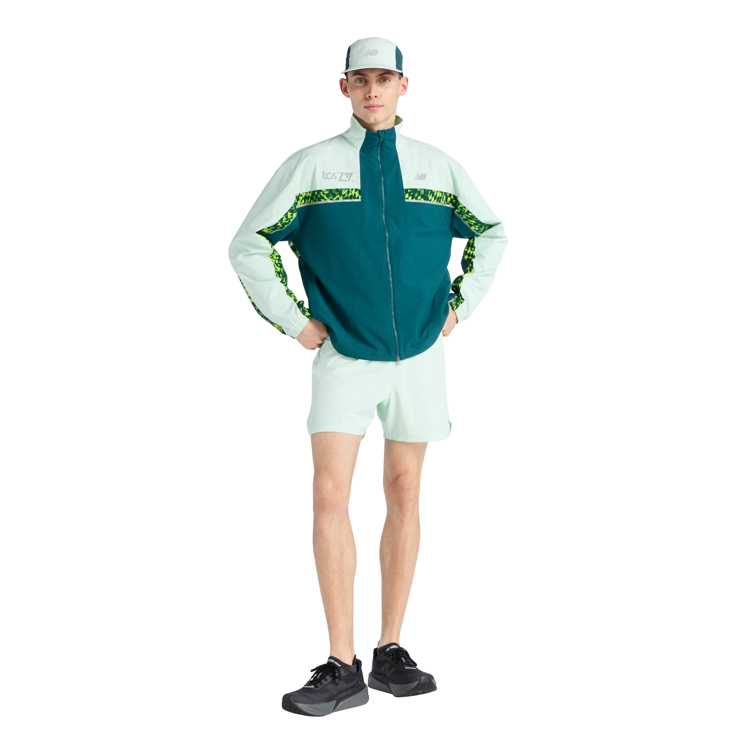 New Balance Mens London Edition Marathon Jacket - Medusa Green - SS26 - Image 7