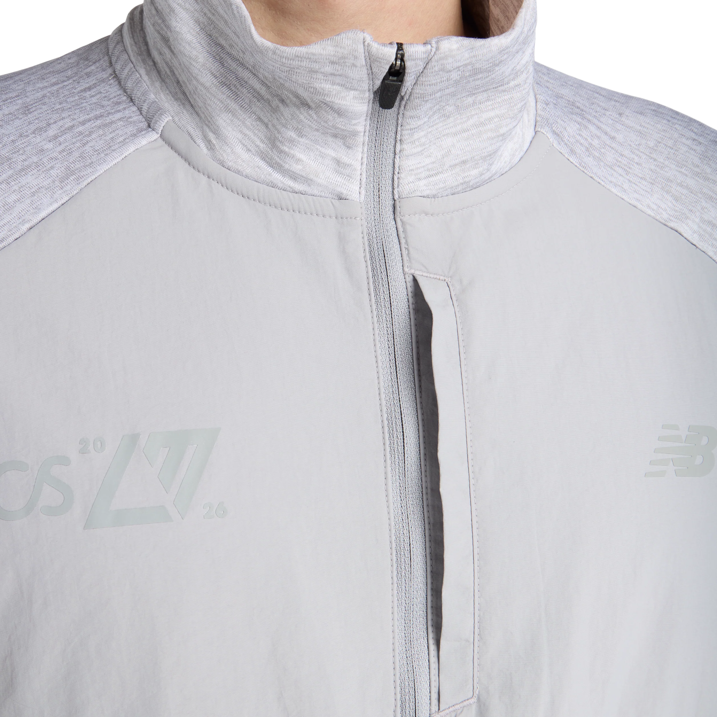 New Balance Mens London Edition RC Essential Heat Grid Half Zip - Athletic Grey - SS26 - Image 3