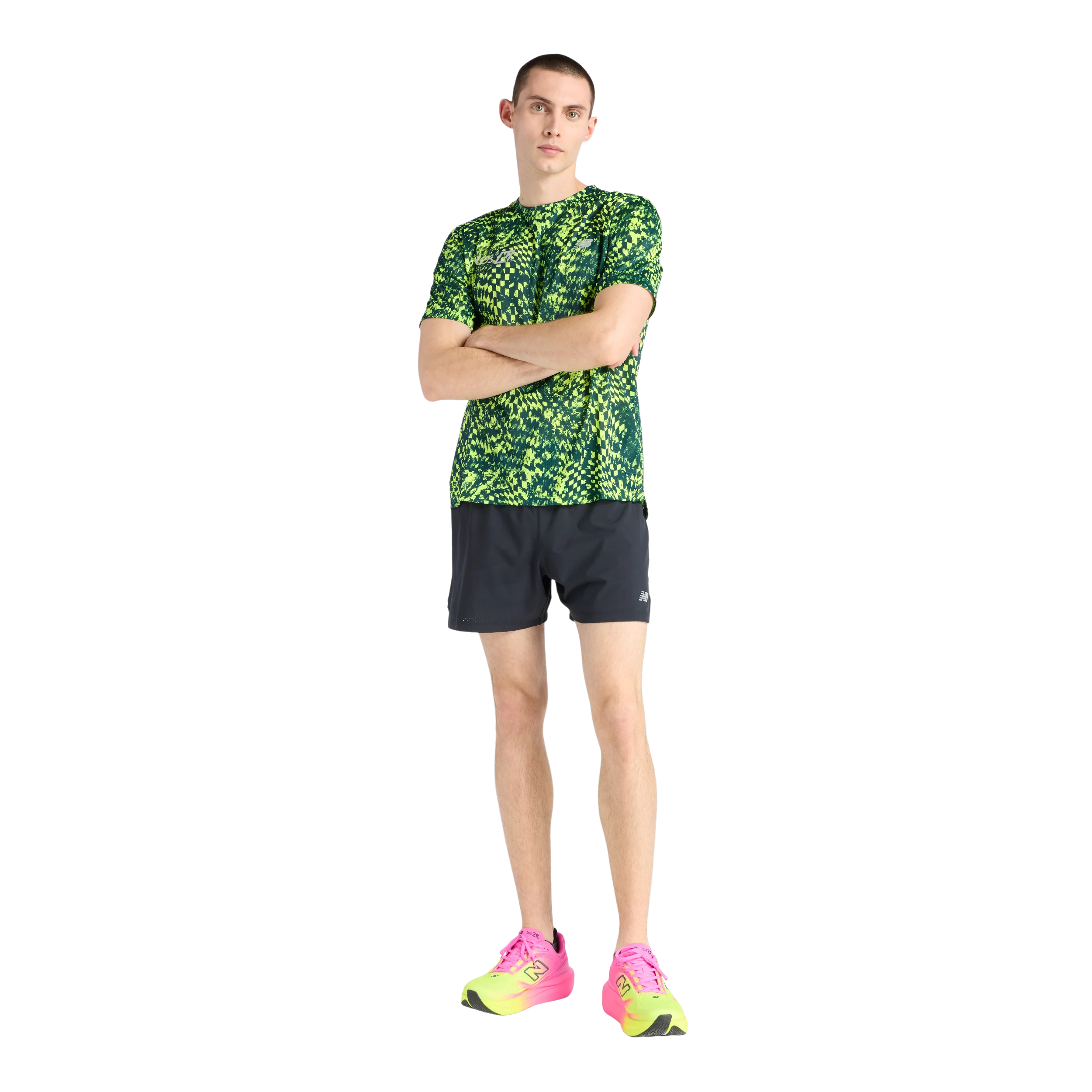 New Balance Mens London Edition RC Essential Printed T-Shirt - Alkaline Green - SS26 - Image 5