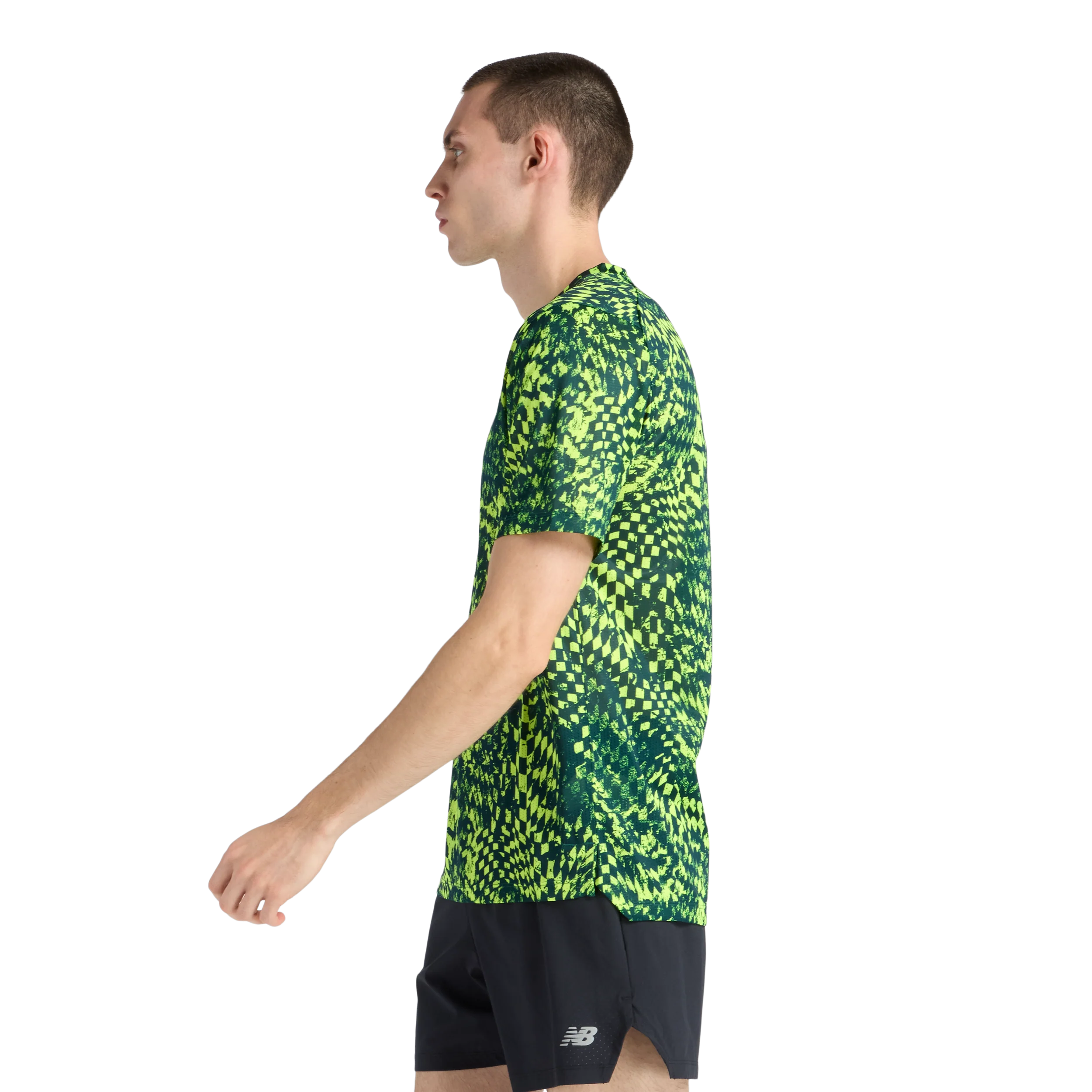 New Balance Mens London Edition RC Essential Printed T-Shirt - Alkaline Green - SS26 - Image 8