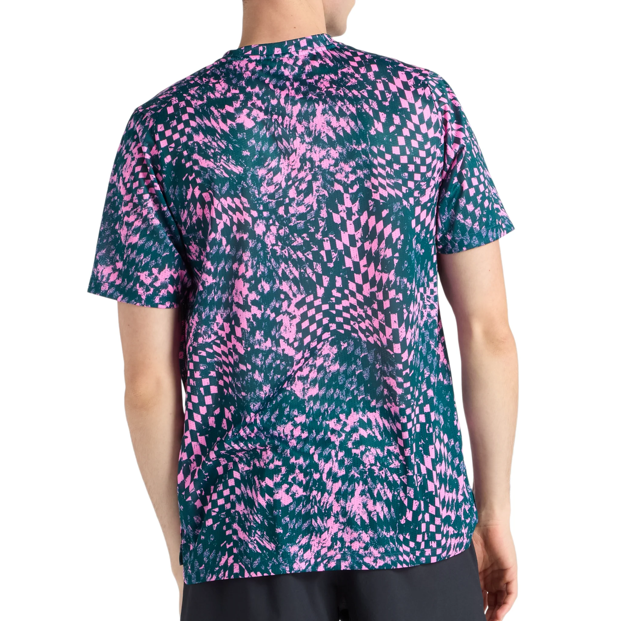 New Balance Mens London Edition RC Essential Printed T-Shirt - Pink Heat - SS26 - Image 2