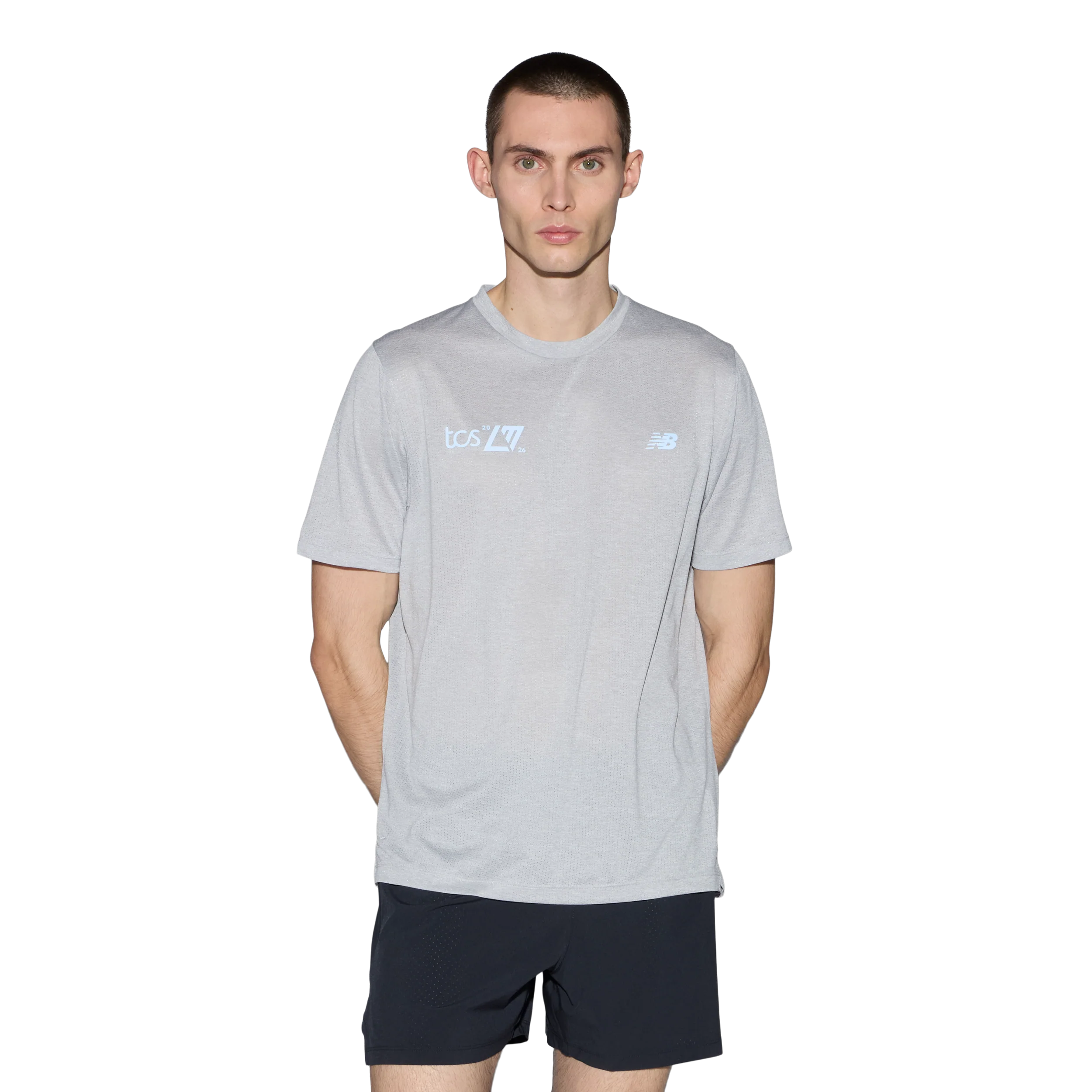 New Balance Mens London Edition RC Essential T-Shirt - Athletic Grey - SS26 - Image 5