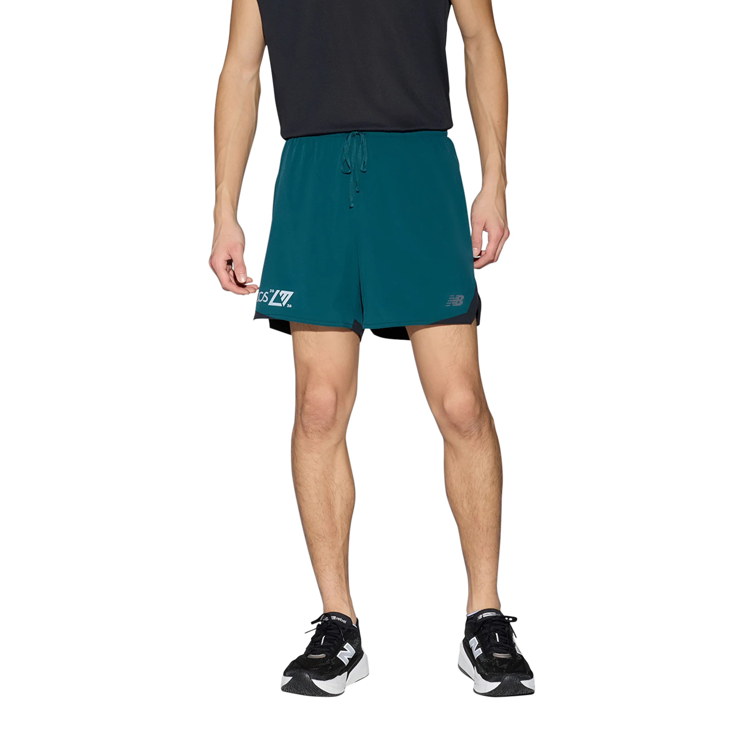 New Balance Mens London Edition RC Essentials Short 5" - Medusa Green - SS26 - Image 4