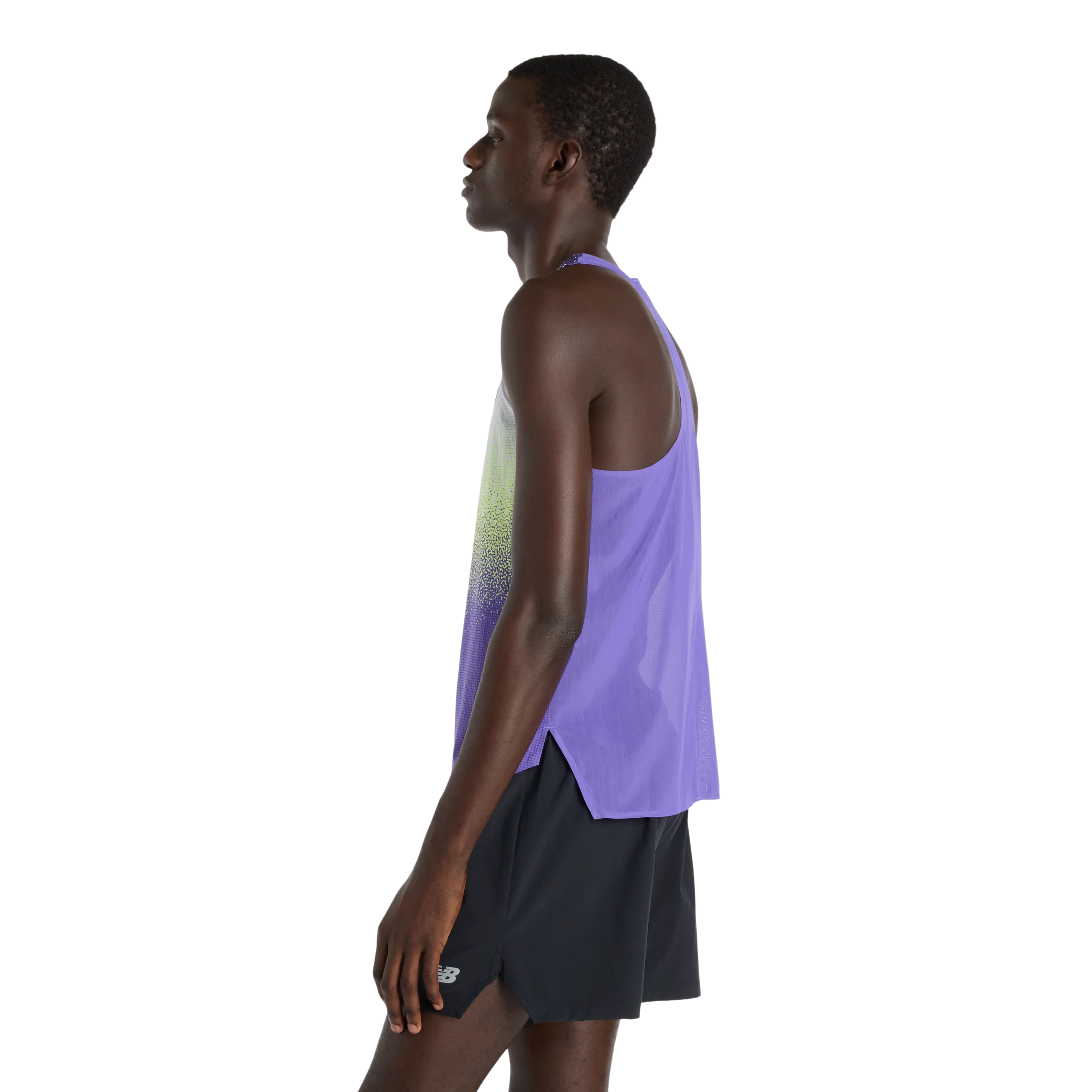 New Balance Mens Race Day Ultra Light Printed Singlet - Electric Purple - SS26 - Image 3