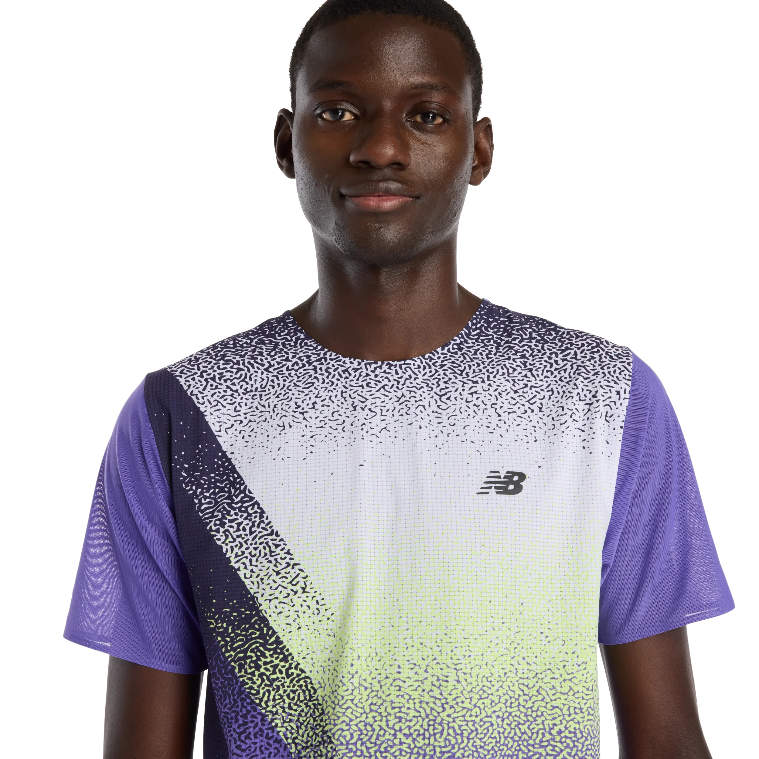 New Balance Mens Race Day Ultra Light Printed T-Shirt - Electric Purple - SS26 - Image 3
