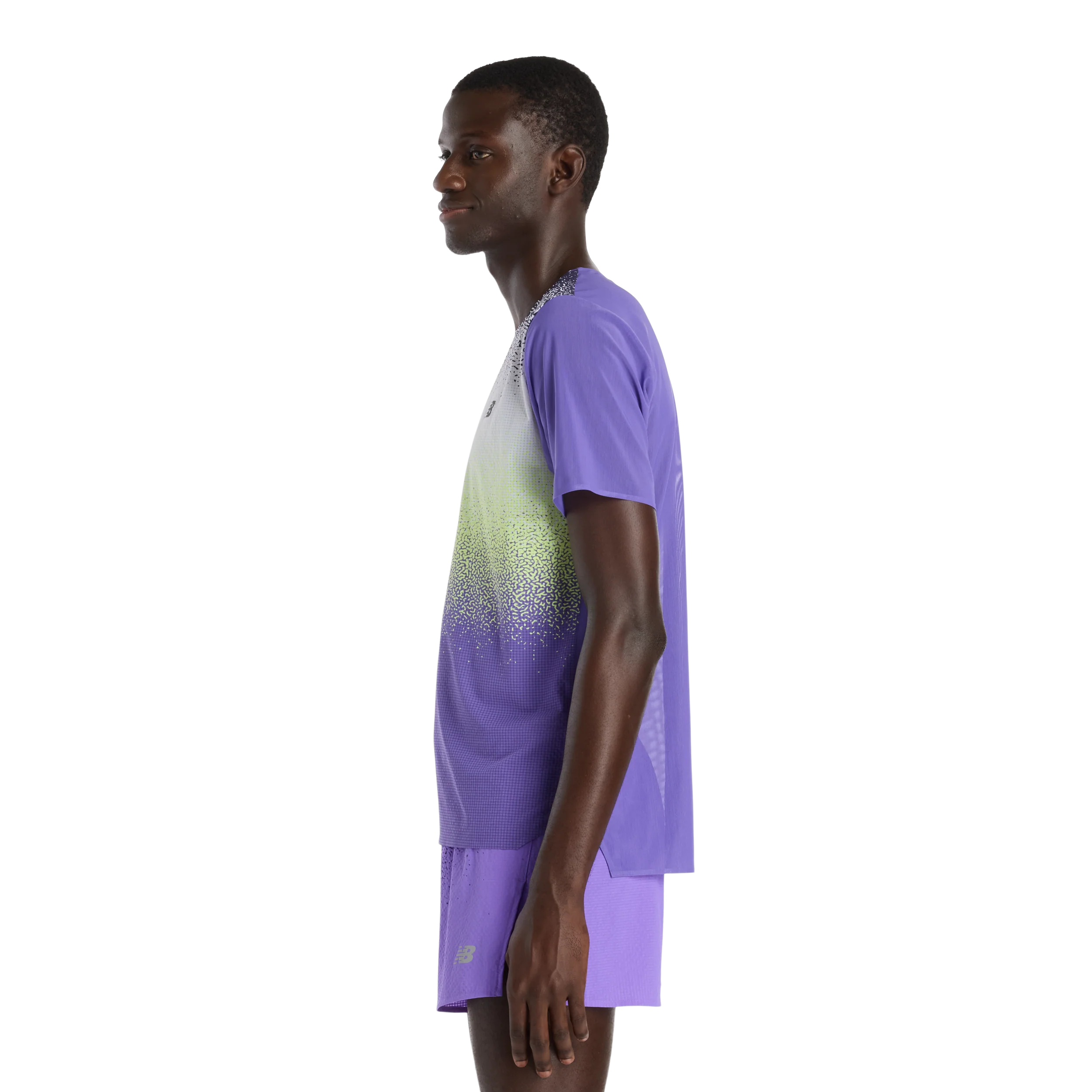 New Balance Mens Race Day Ultra Light Printed T-Shirt - Electric Purple - SS26 - Image 5