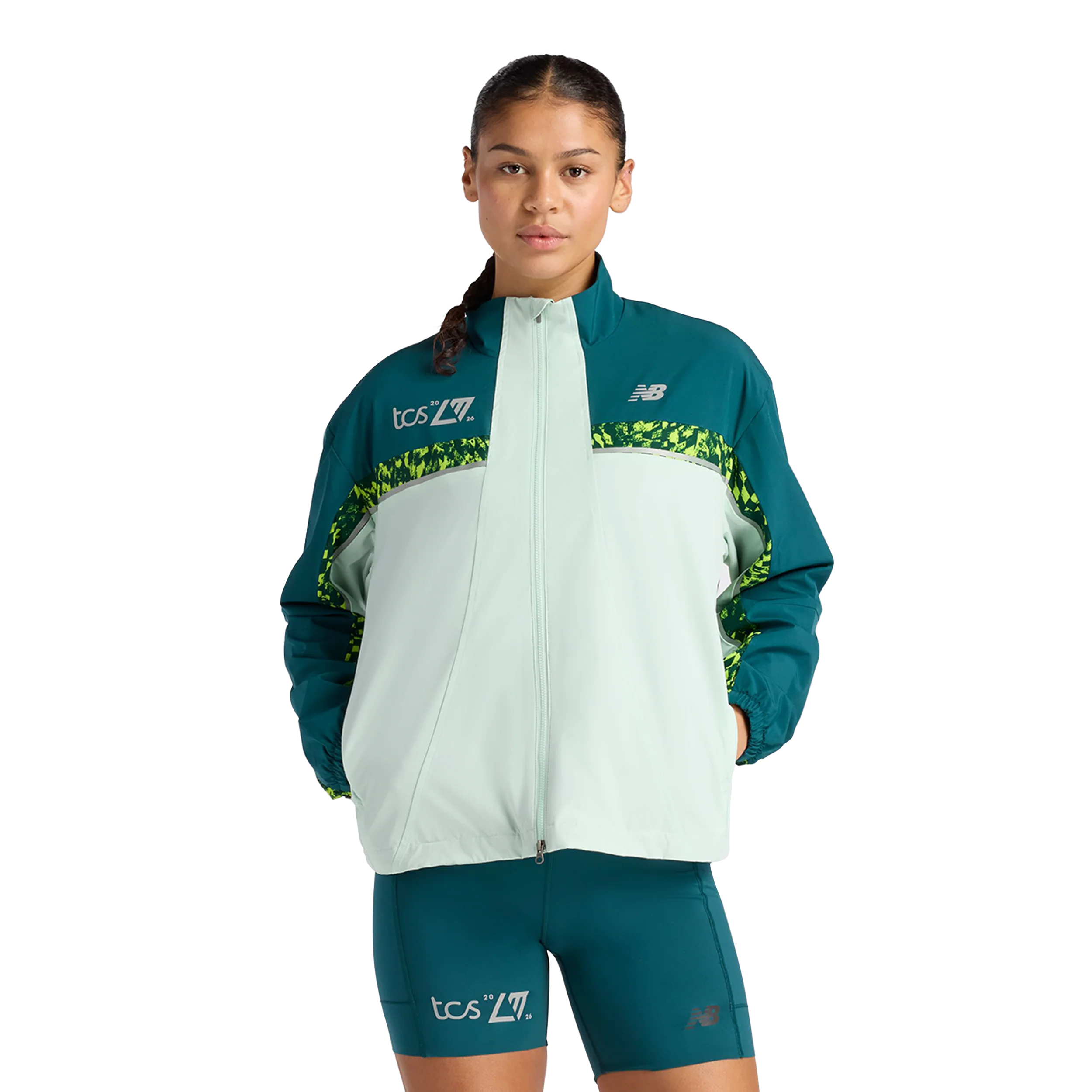 New Balance Womens London Edition Marathon Jacket - Cosmic Jade - SS26 - Image 8