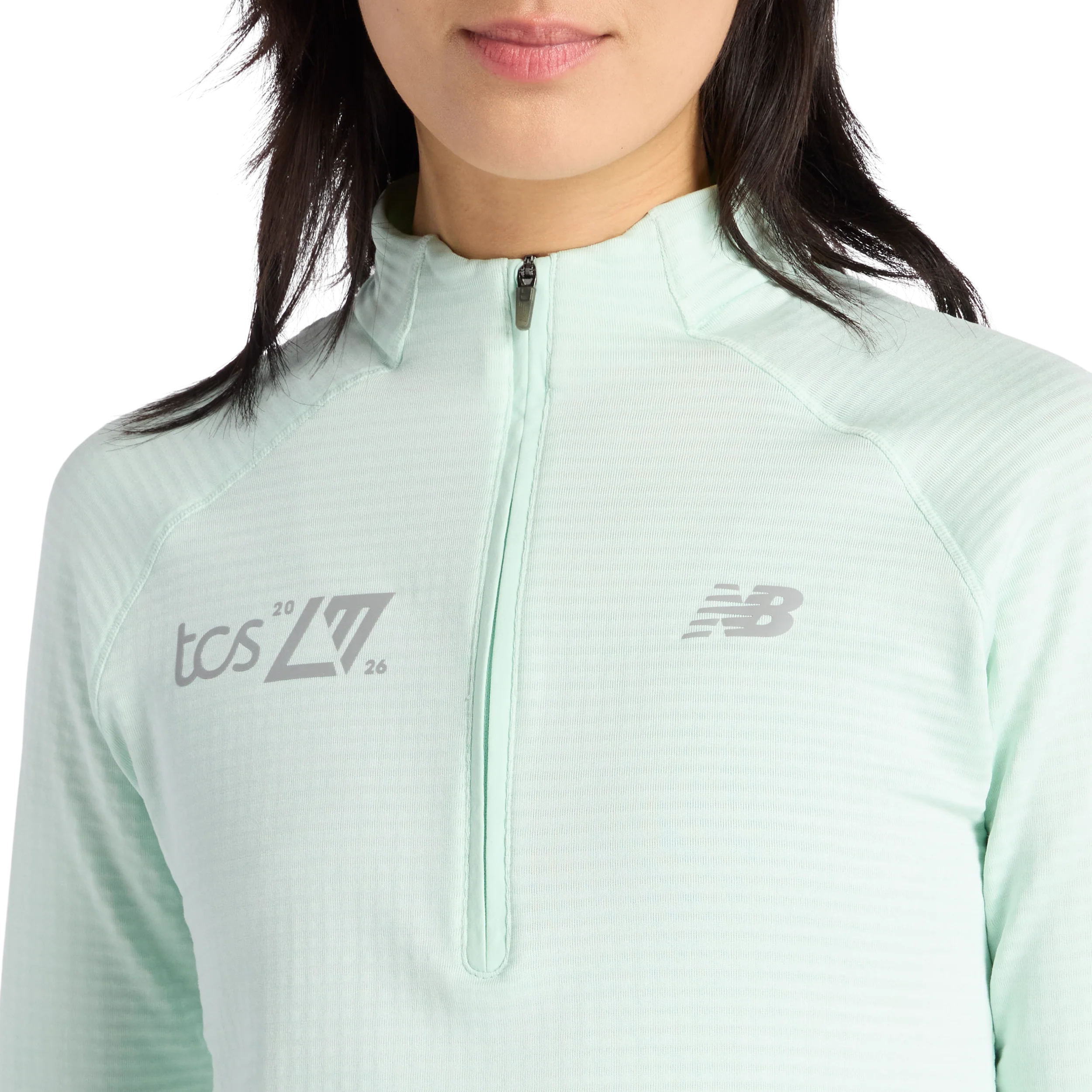 New Balance Womens London Edition RC Essential Heat Grid Half Zip - Cosmic Jade - SS26 - Image 3