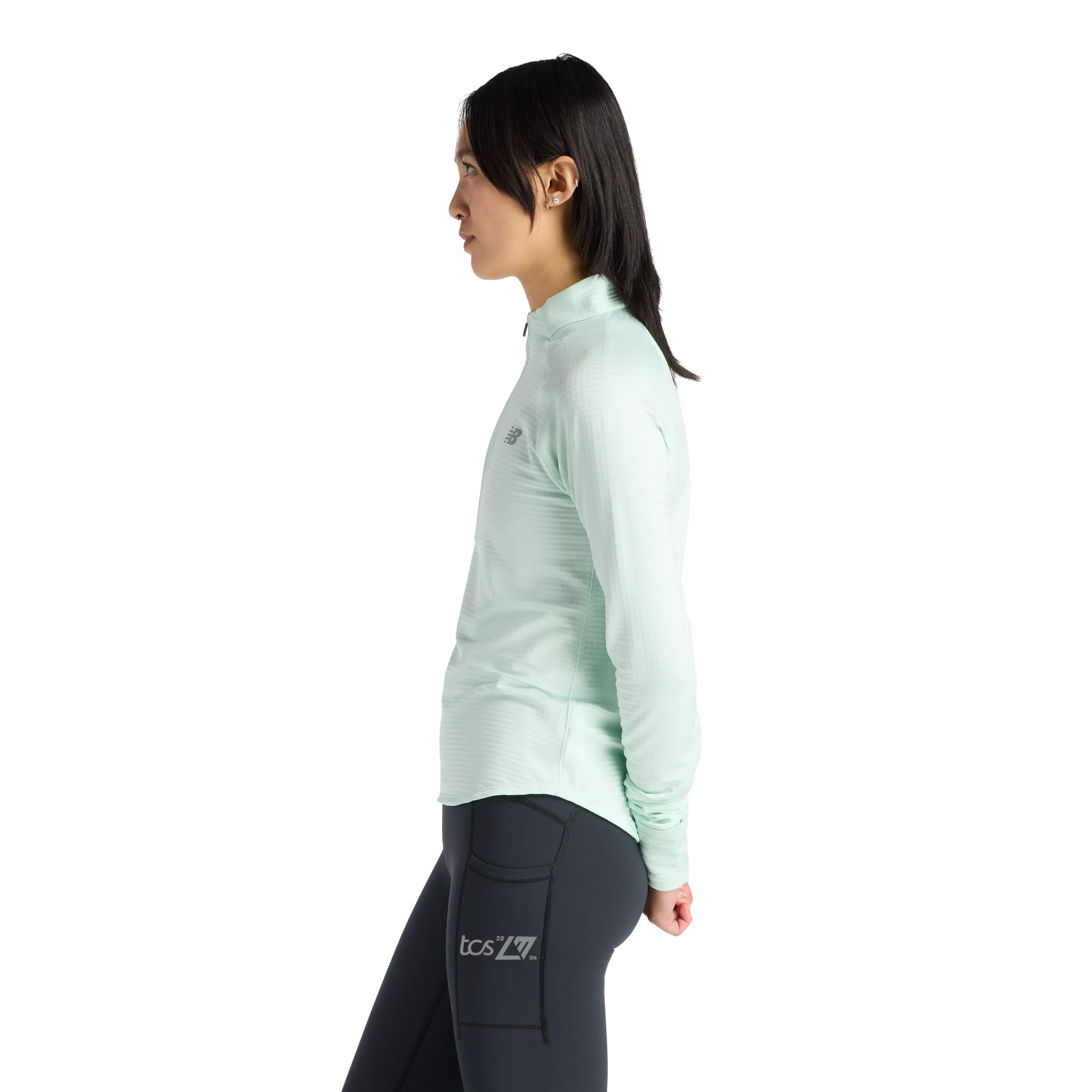New Balance Womens London Edition RC Essential Heat Grid Half Zip - Cosmic Jade - SS26 - Image 4