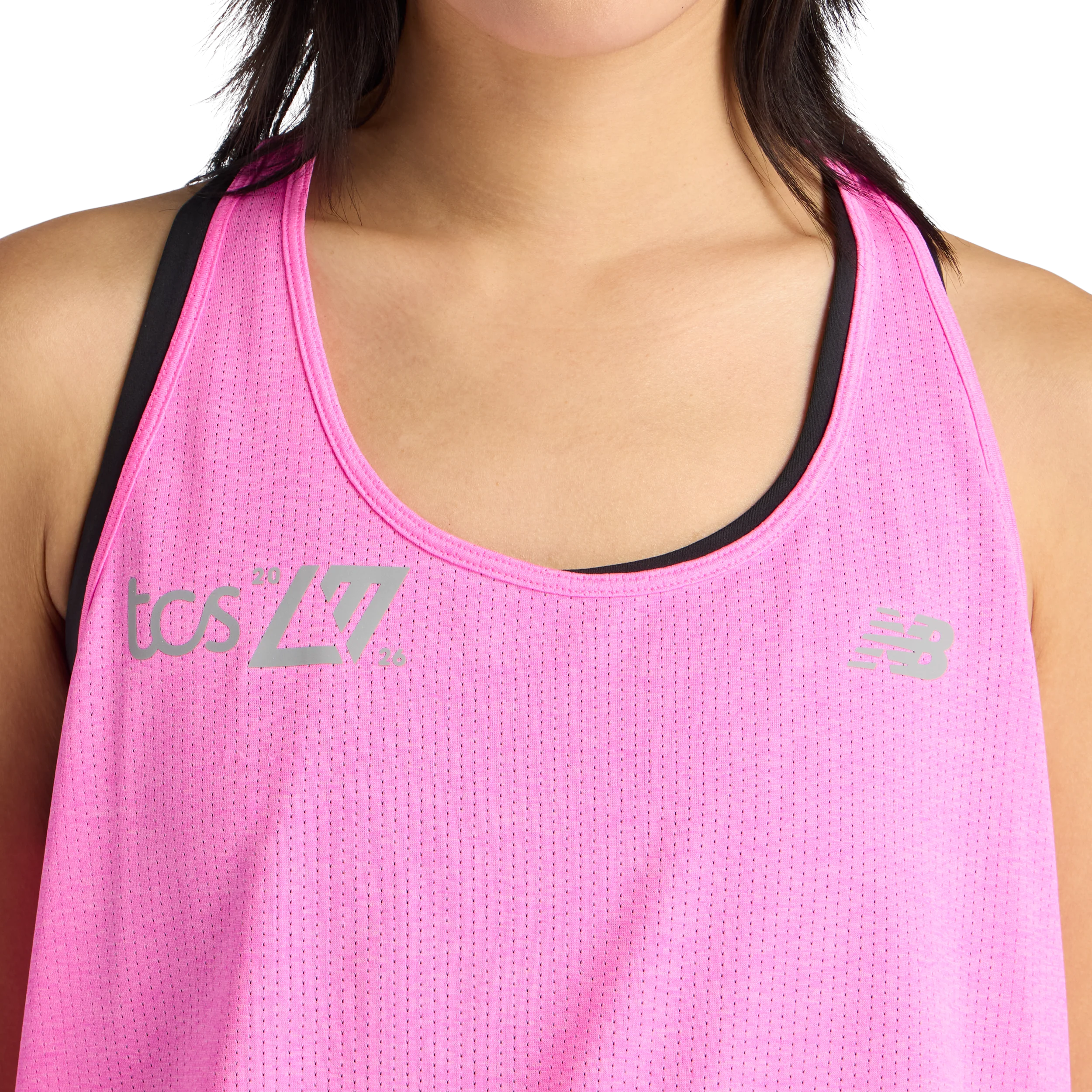 New Balance Womens London Edition RC Essential Tank - Pink Heat - SS26 - Image 3