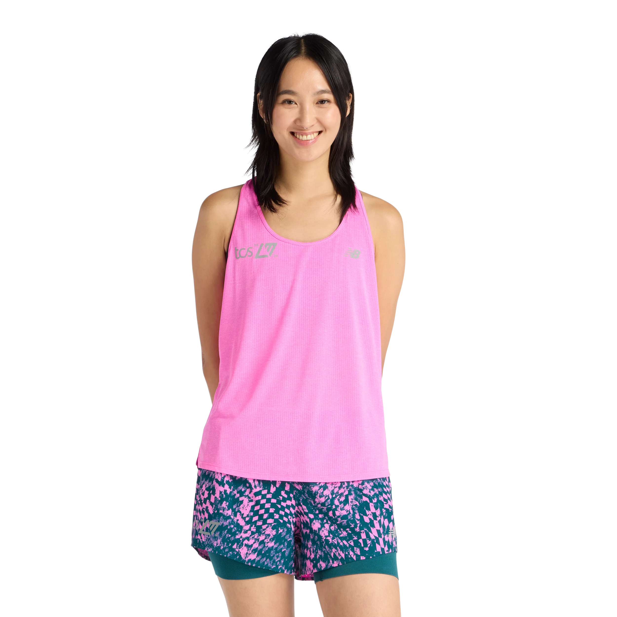 New Balance Womens London Edition RC Essential Tank - Pink Heat - SS26 - Image 5
